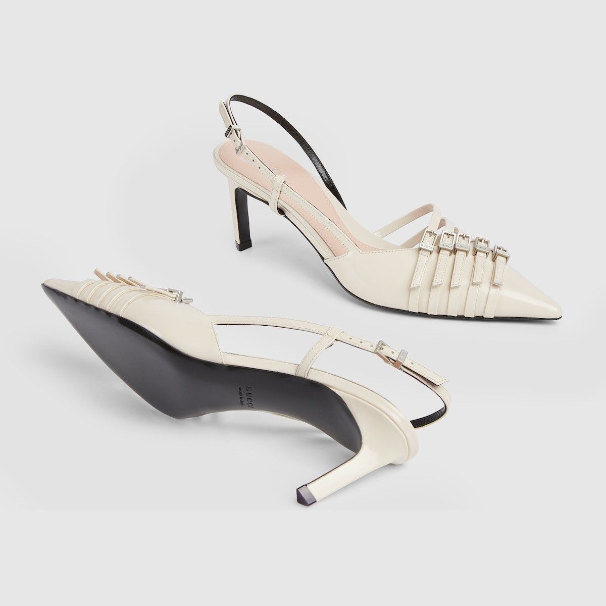 Gucci o1s1wg110125 Slingback Pumps in Ivory Size US 8 / IT 38 - 6 Thumbnail