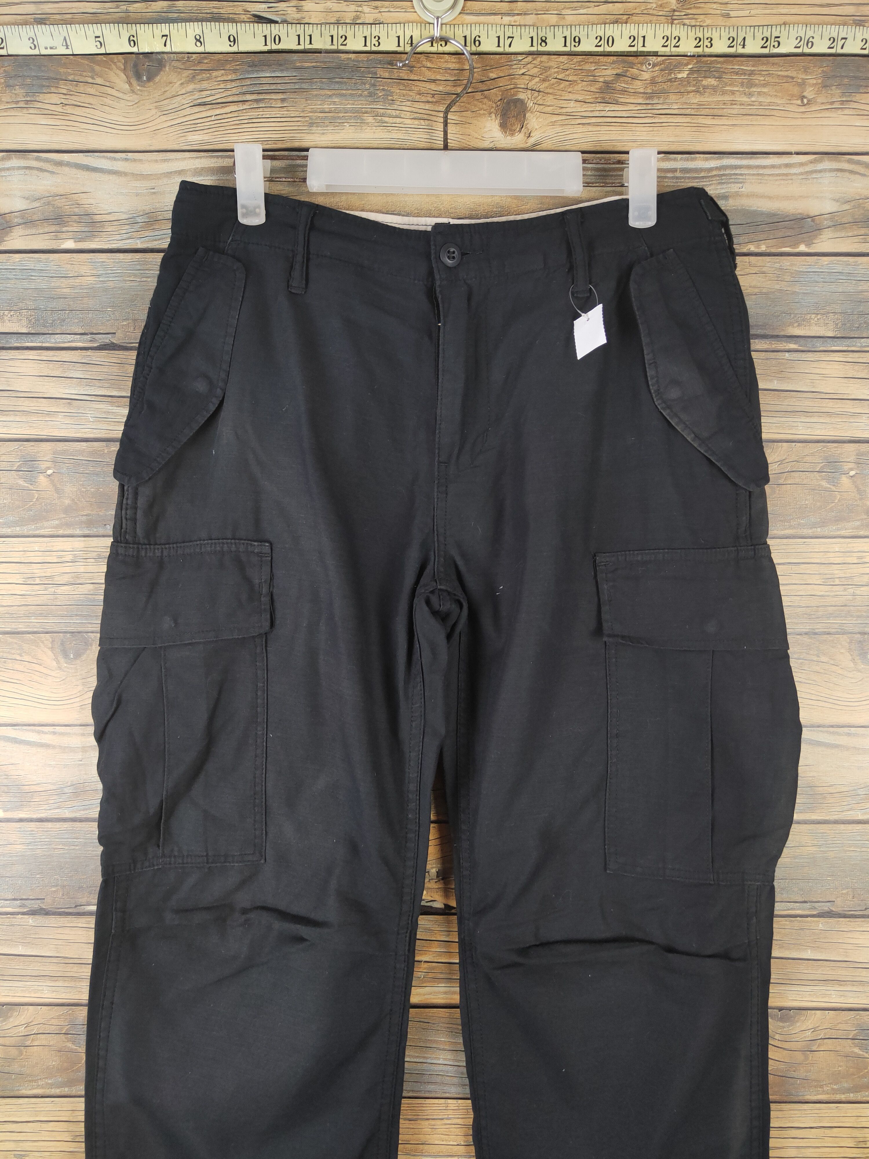 Japanese Brand DL B.Smith Black Multipocket Tactical Cargo Pants #1651 Size US 31 - 2 Thumbnail