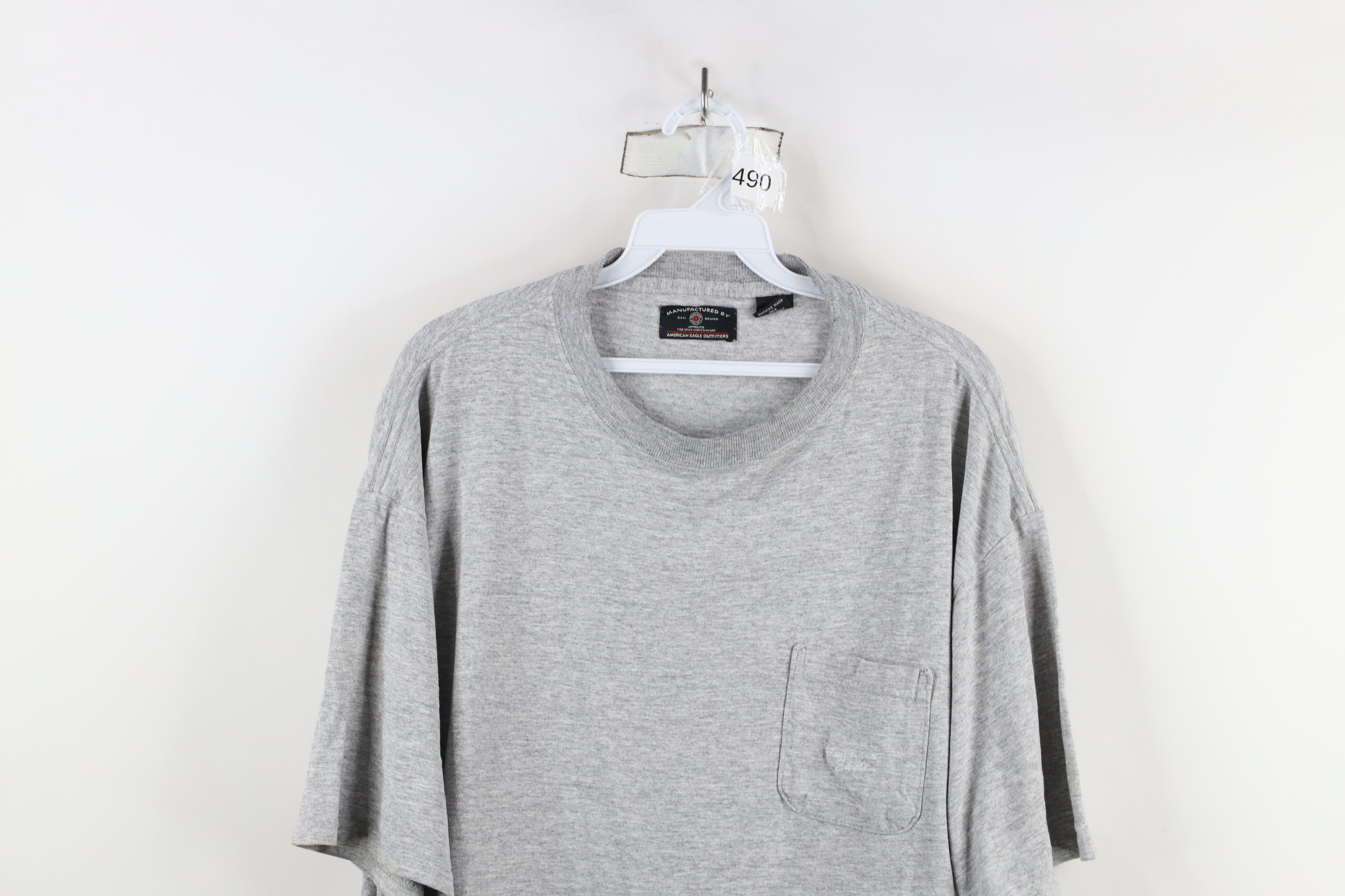 American Eagle Outfitters × Vintage Vintage 90s American Eagle Outfitters Spell Out T-Shirt Gray Size US L / EU 52-54 / 3 - 2 Thumbnail