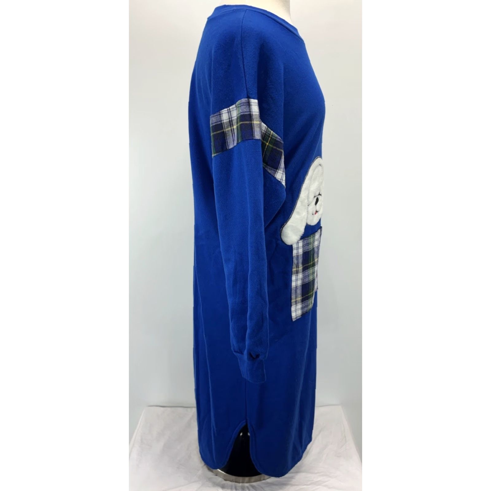 Vintage VINTAGE Leisure Life Sleep Shirt Nightgown Womens Medium Blue Dog Pocket Crewneck Long Sleeve Pullover Acrylic USA Size M / US 6-8 / IT 42-44 - 4 Thumbnail