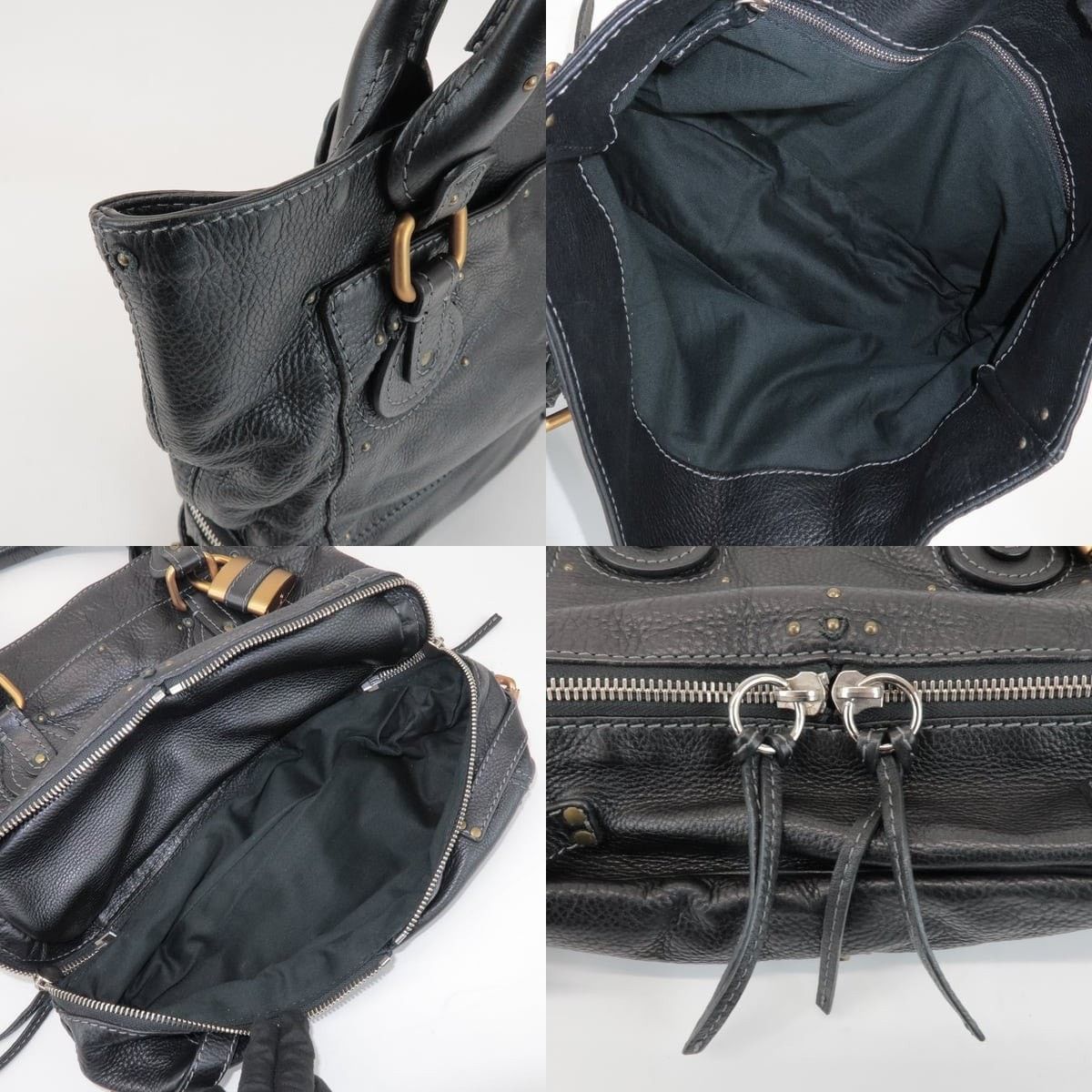 Chloe Chloe Paddington Calfskin Satchel Black Size ONE SIZE - 7 Thumbnail