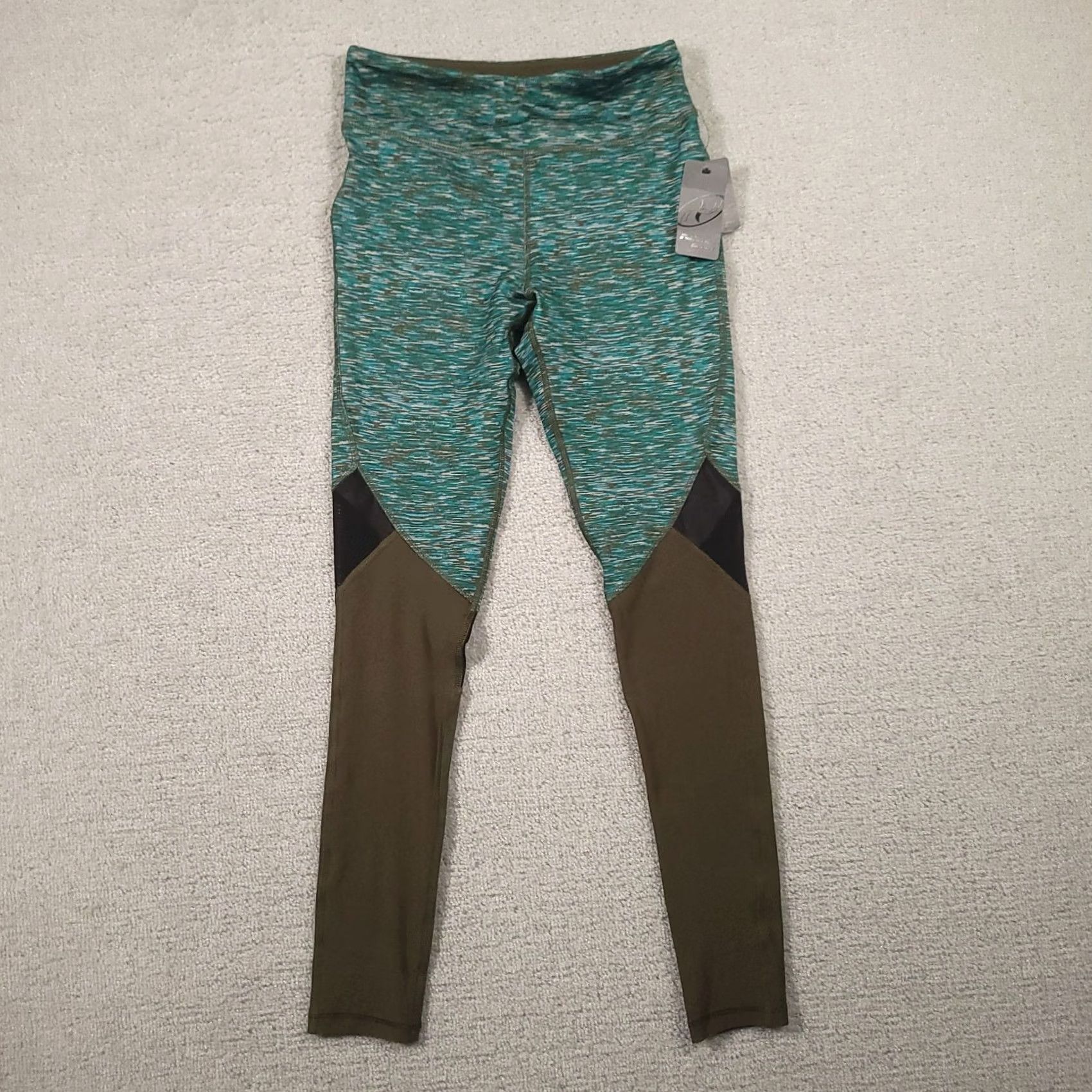 Vintage New York Laundry Athleisure Green Gym Workout Pull On Pants Womens Small Legging Size 28" / US 6 / IT 42 - 2 Thumbnail
