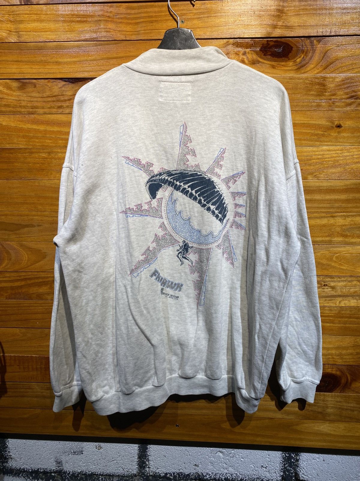 Vintage Vintage Switcher Paragliding Quarter-Zip Sweatshirt Swiss Size US L / EU 52-54 / 3 - 3 Thumbnail
