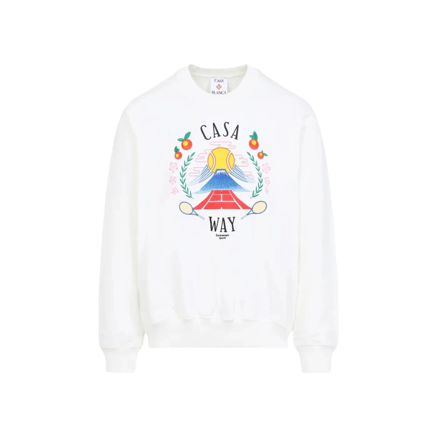 CASABLANCA White Cotton Sweatshirt New And Authentic