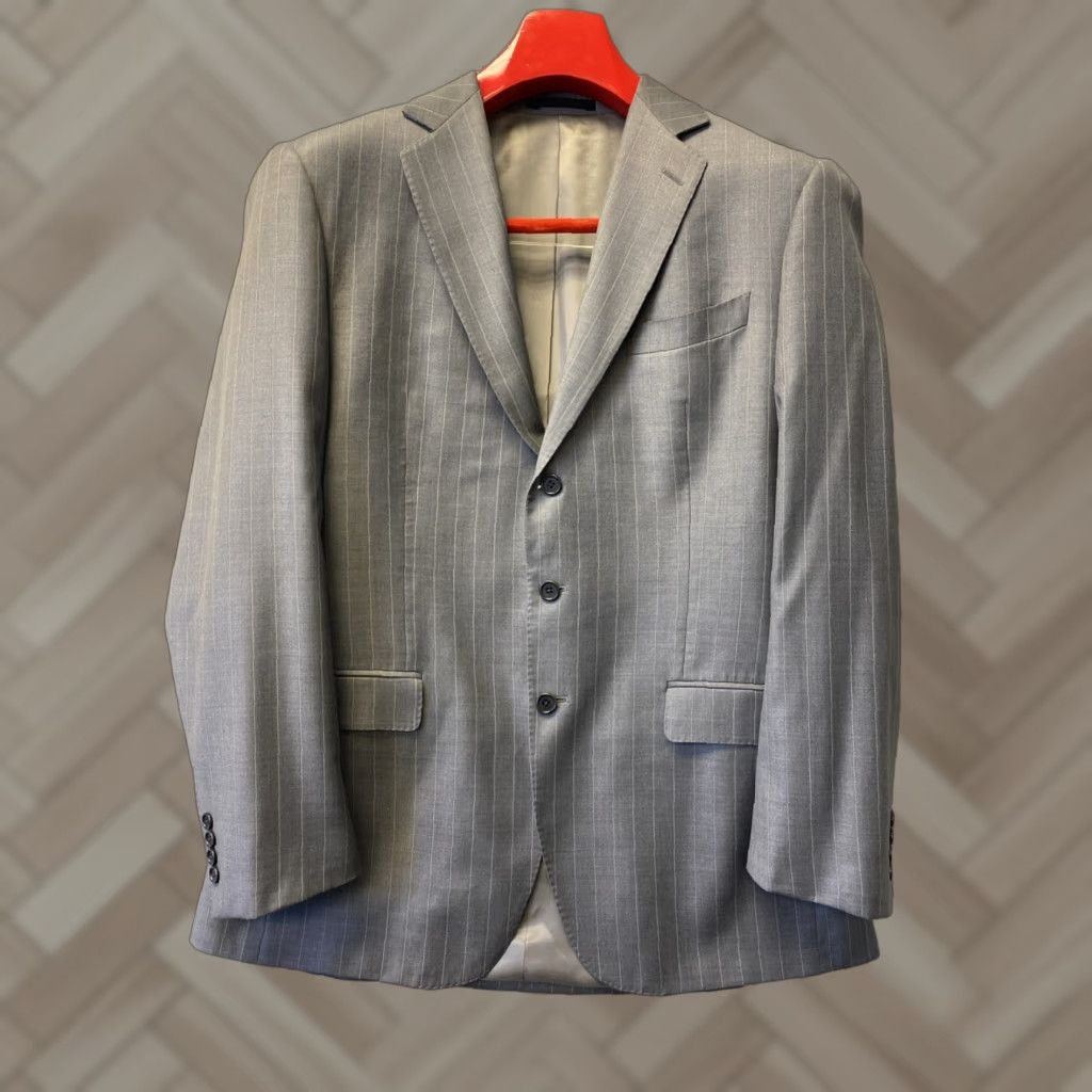 Vintage Dormeuil Blazer Coat Jacket Mens US 42 R Gray Wool Luxury Professional/ 157-19 Size 42R - 1 Thumbnail