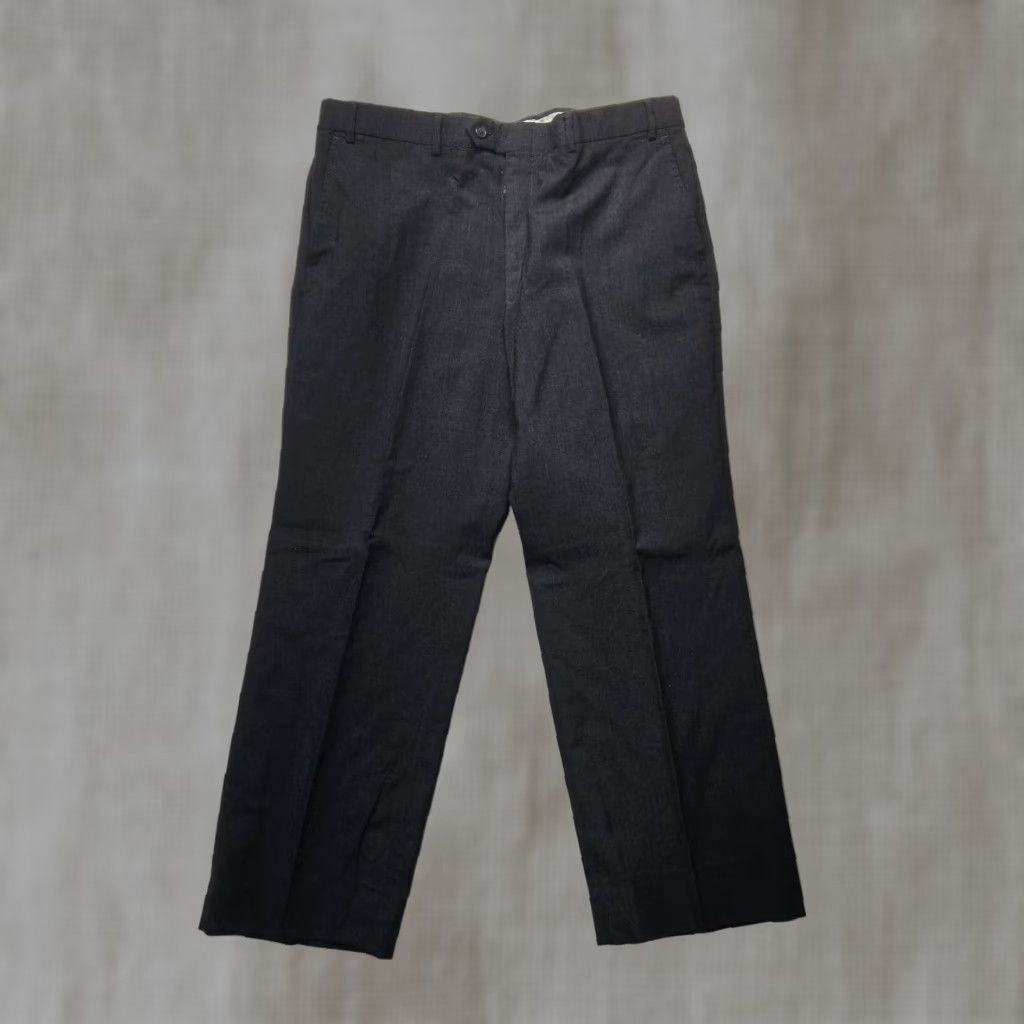 Stafford Stafford Men's Black 100% Wool Pleated Dress Pants Regular Fit Size 40x30 Size US 40 / EU 56 - 1 Thumbnail