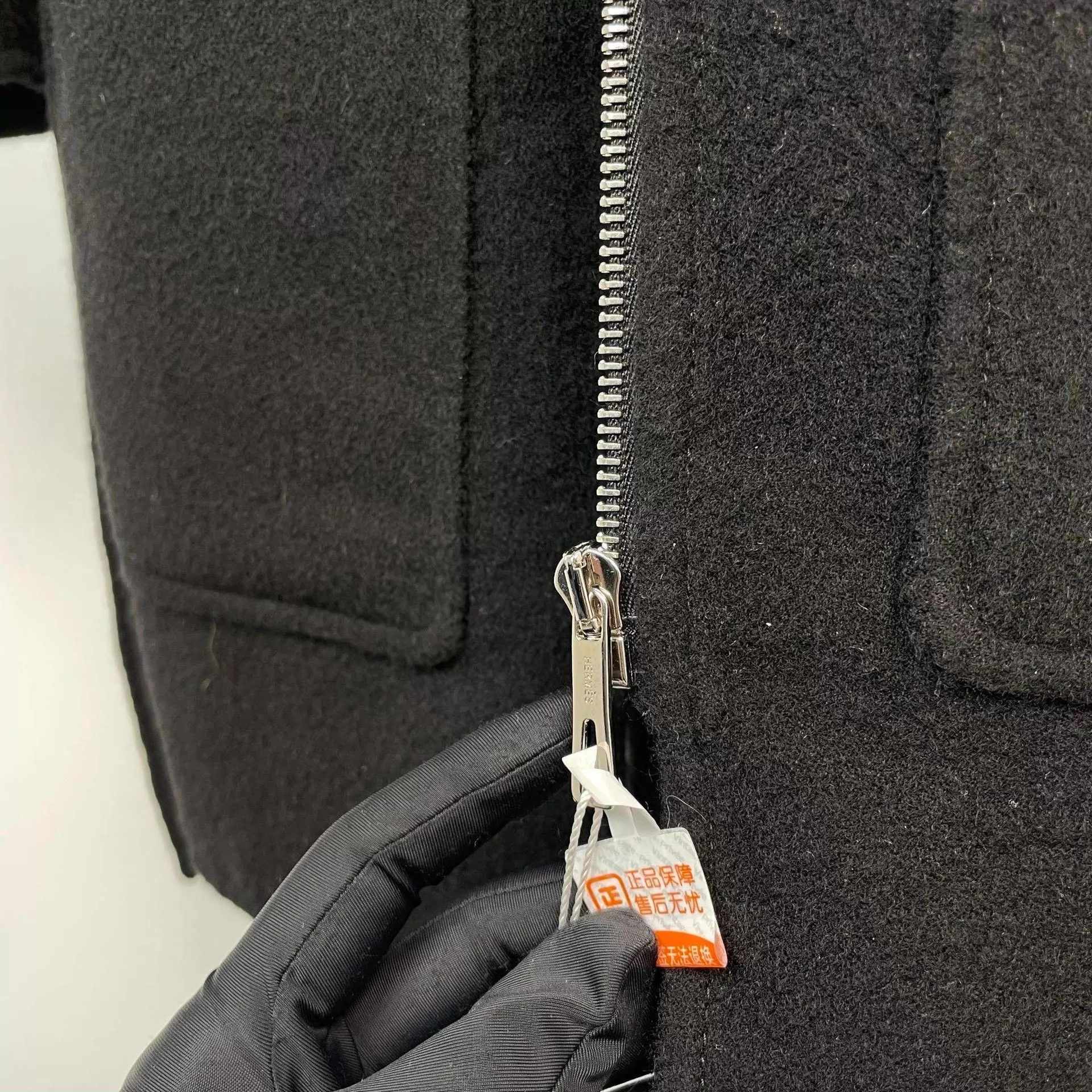 Hermes Hermes cashmere leather collar coat black size 34 Size XS / US 0-2 / IT 36-38 - 5 Thumbnail