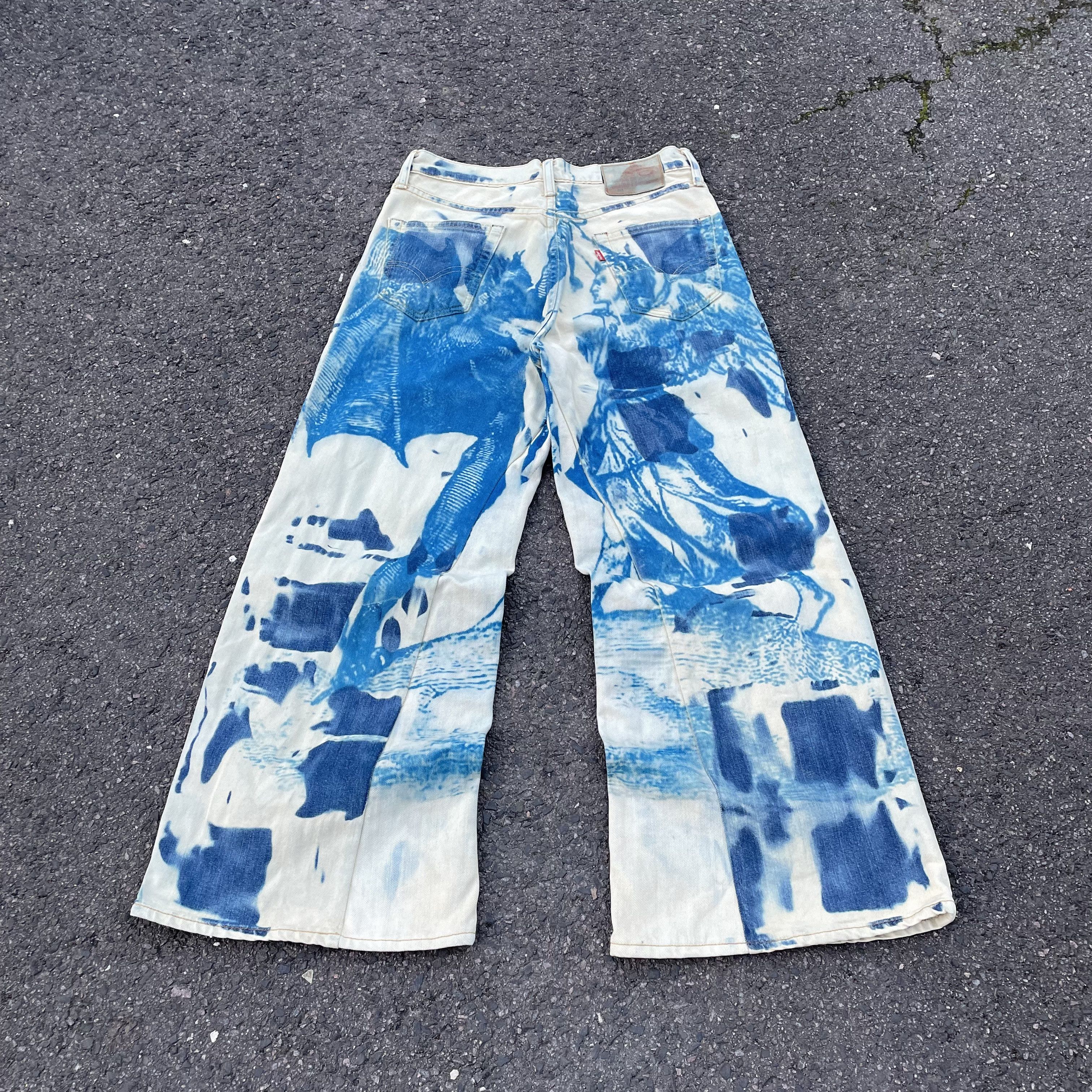 Levi's Custom baggy Levi's Jeans japanese style art Y2K Grunge Alt Size US 30 / EU 46 - 2 Thumbnail