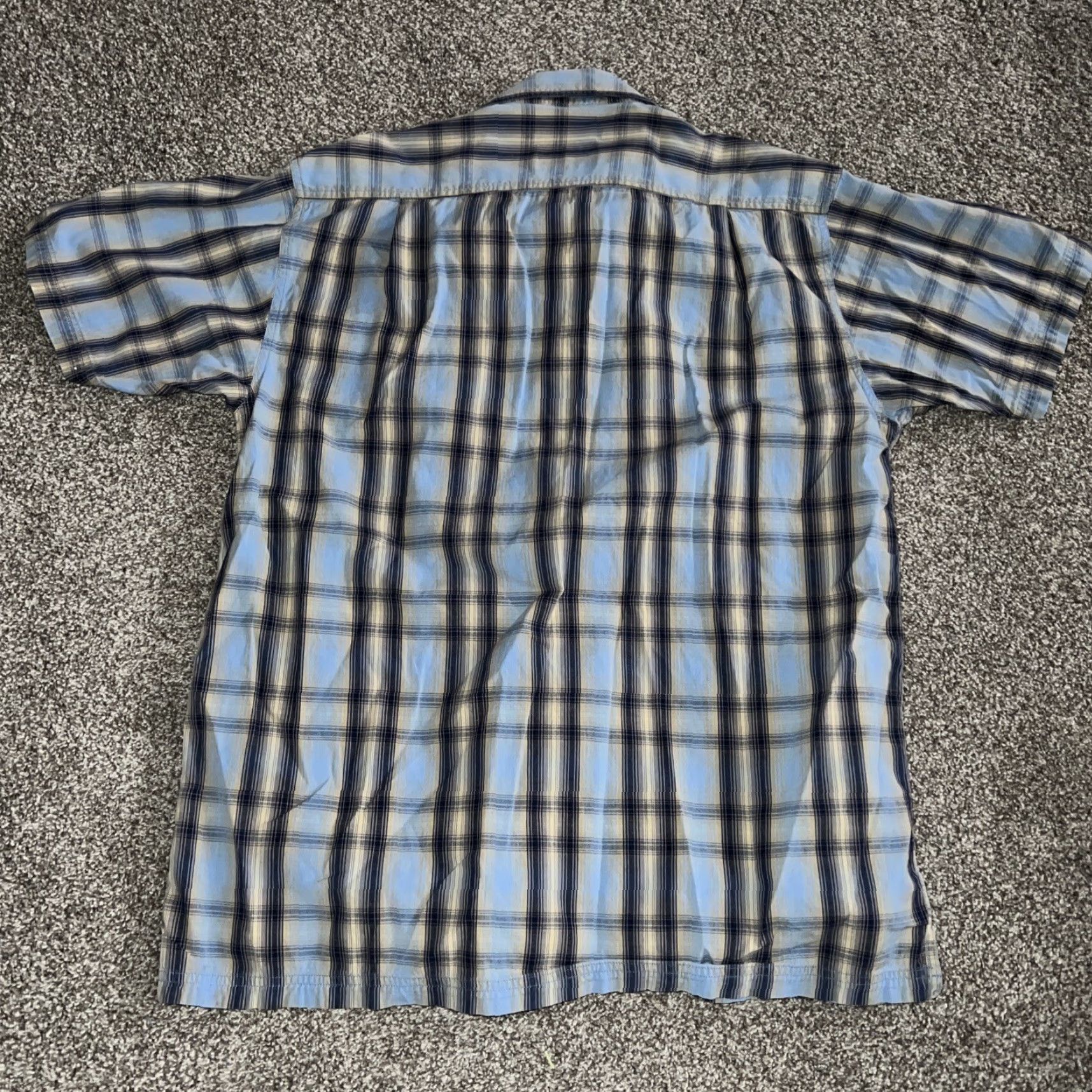 Vintage Bossini Blue Plaid Button-Up Shirt Mens Size S Short Sleeve High Quality Size US S / EU 44-46 / 1 - 4 Thumbnail