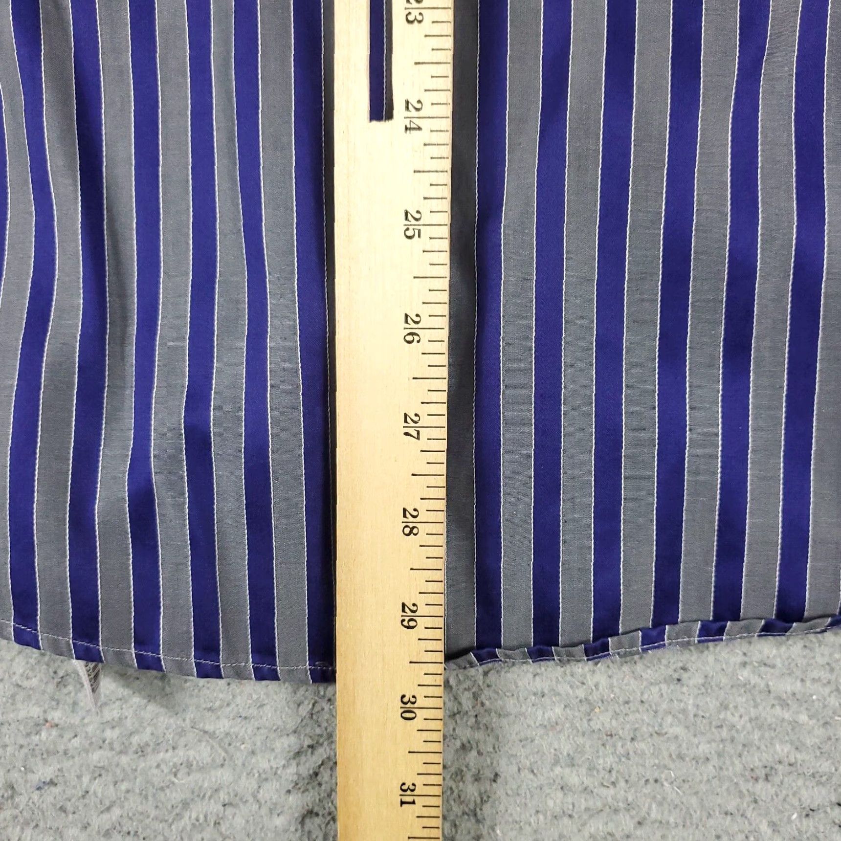 Eton VINTAGE Etón Dress Shirt Mens Size 15.5 Blue Striped Long Sleeve Business Casual Formal Size 40R - 4 Thumbnail