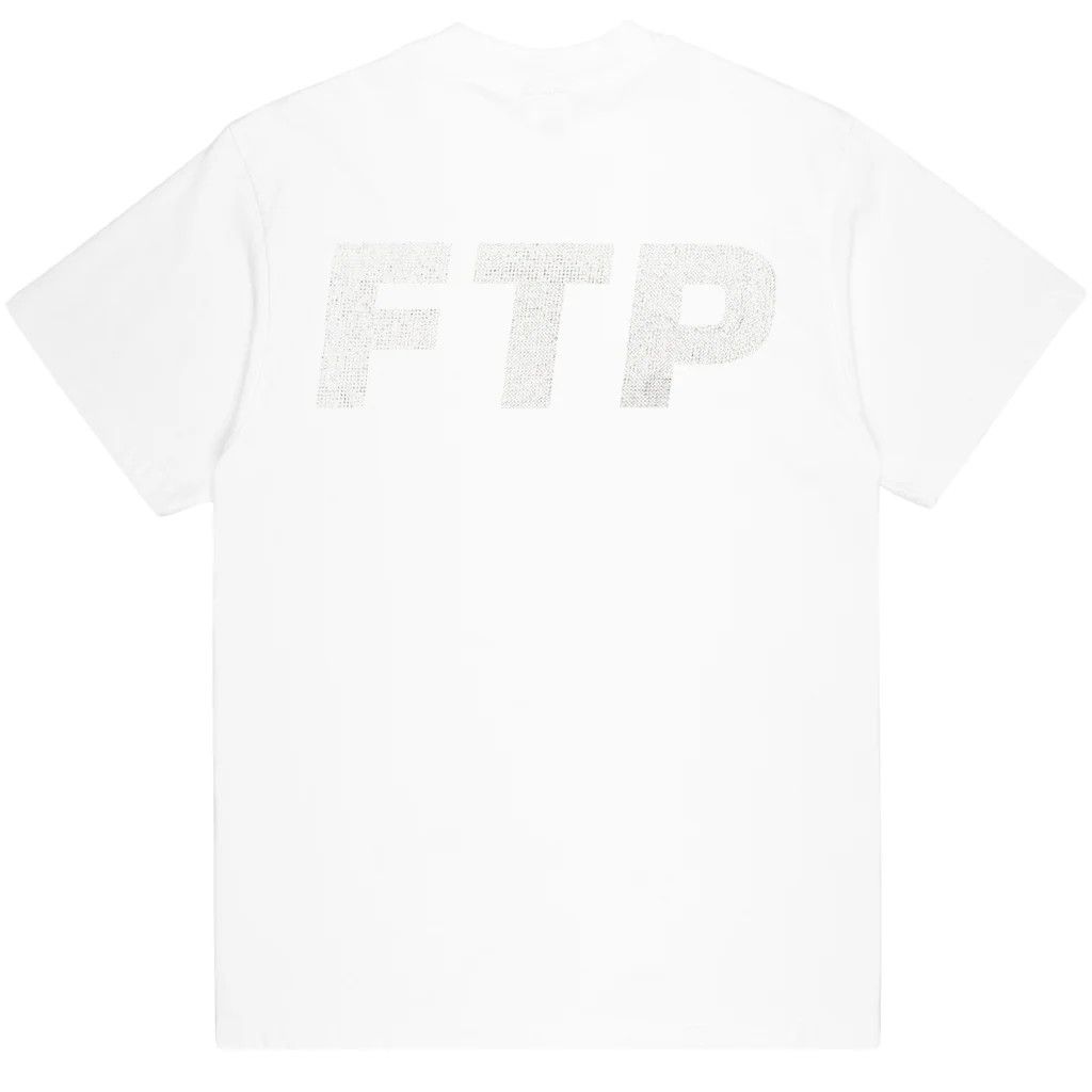 Fuck The Population FTP Rhinestone Logo Tee White | Grailed 