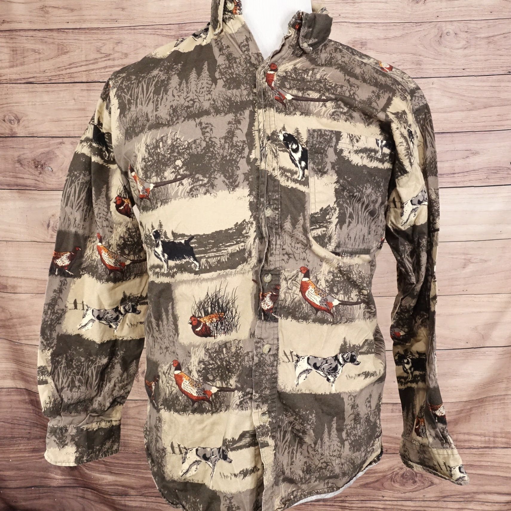 Alife OUTDOOR LIFE Animal Print Button-Up Shirt Mens M Multicolor Long Sleeve Casual Size US M / EU 48-50 / 2 - 3 Thumbnail
