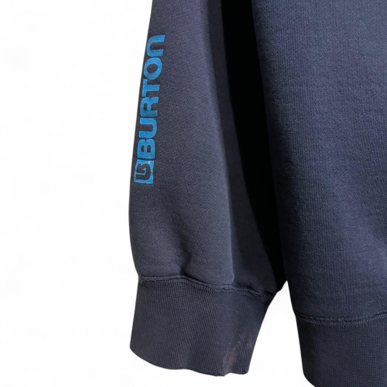 Burton × Vintage Vintage 90s Burton Sunfaded Navy Graphic Hoodie Size US XL / EU 56 / 4 - 11 Thumbnail