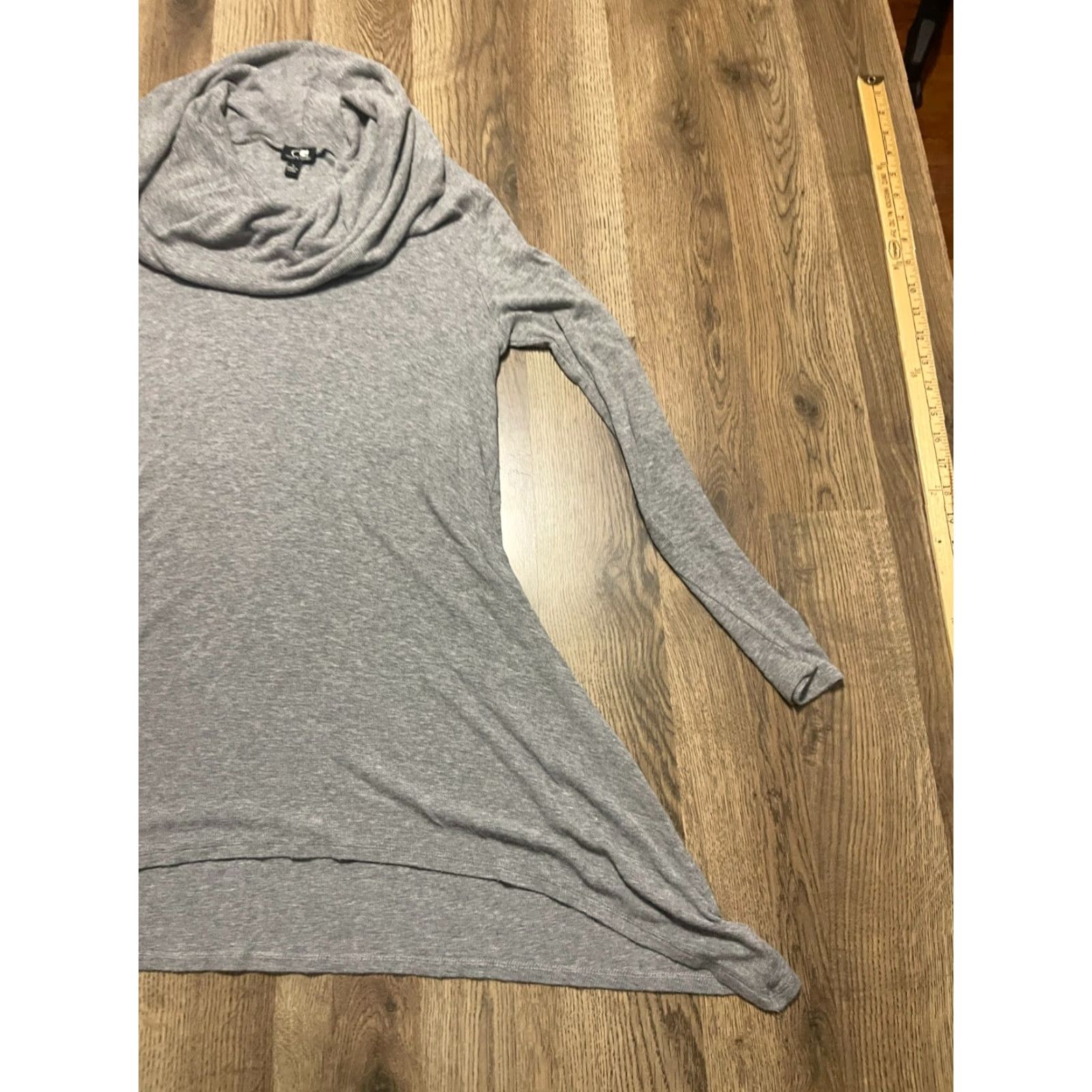 Vintage Cable & Gauge Shirt Women's Small Gray Cowl Neck Long Sleeve Shirt Size S / US 4 / IT 40 - 4 Thumbnail