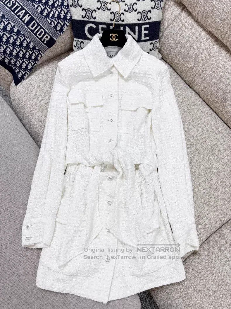 Chanel Chanel Tweed diamond buckle streamer dress jacket Size XS / US 0-2 / IT 36-38 - 2 Thumbnail