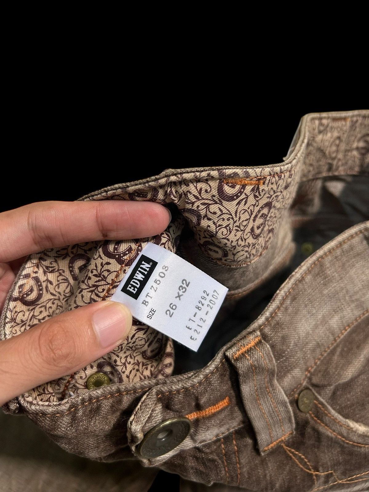 Edwin × Japanese Brand × Who Decides War VINTAGE EDWIN503 RUSTY FADED MUD WASH DENIM JEANS RARE Size US 28 / EU 44 - 7 Thumbnail