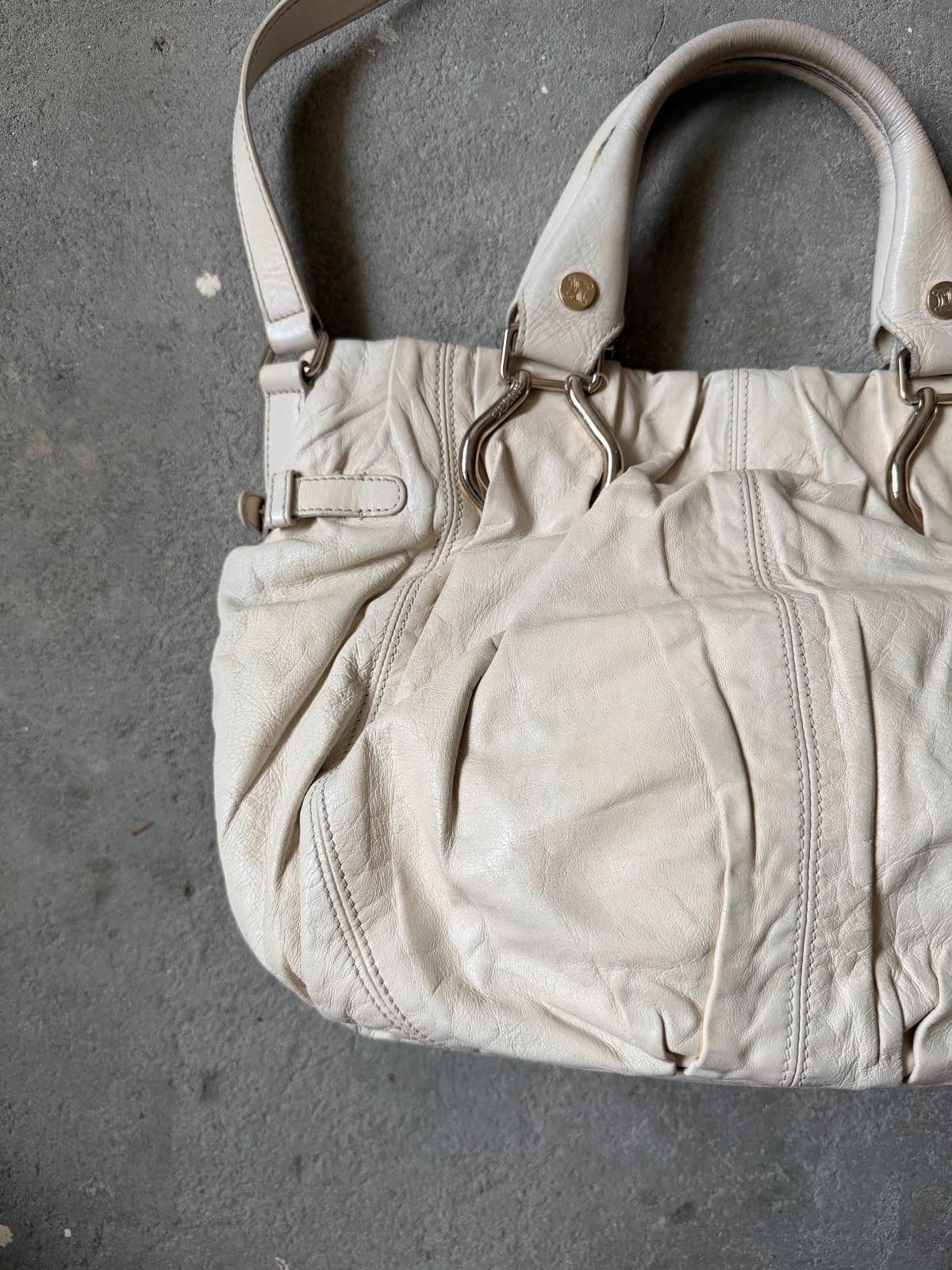 Celine Celine 2Way Leather Shoulder Bag White Size ONE SIZE - 8 Thumbnail