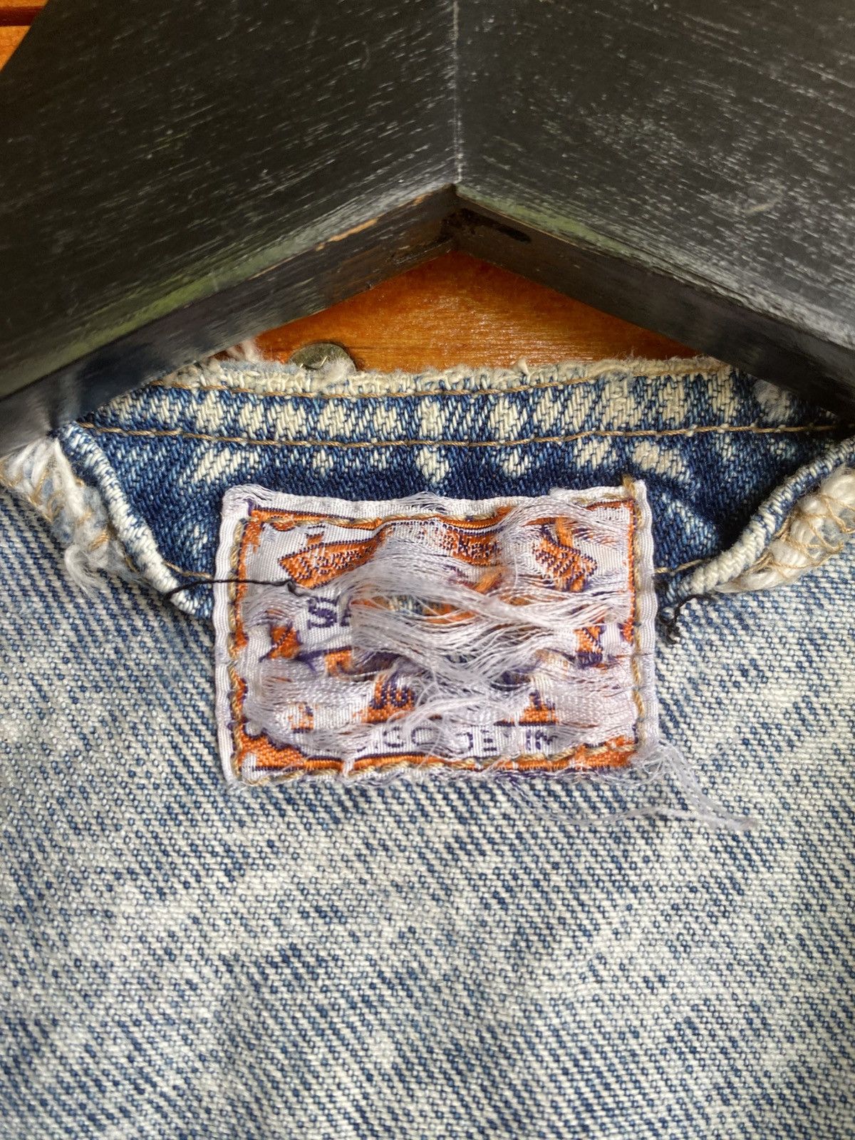 Vintage Vintage Sanjeo Acid Wash Denim Vest Light Blue 80s USA Style Size US S / EU 44-46 / 1 - 8 Thumbnail