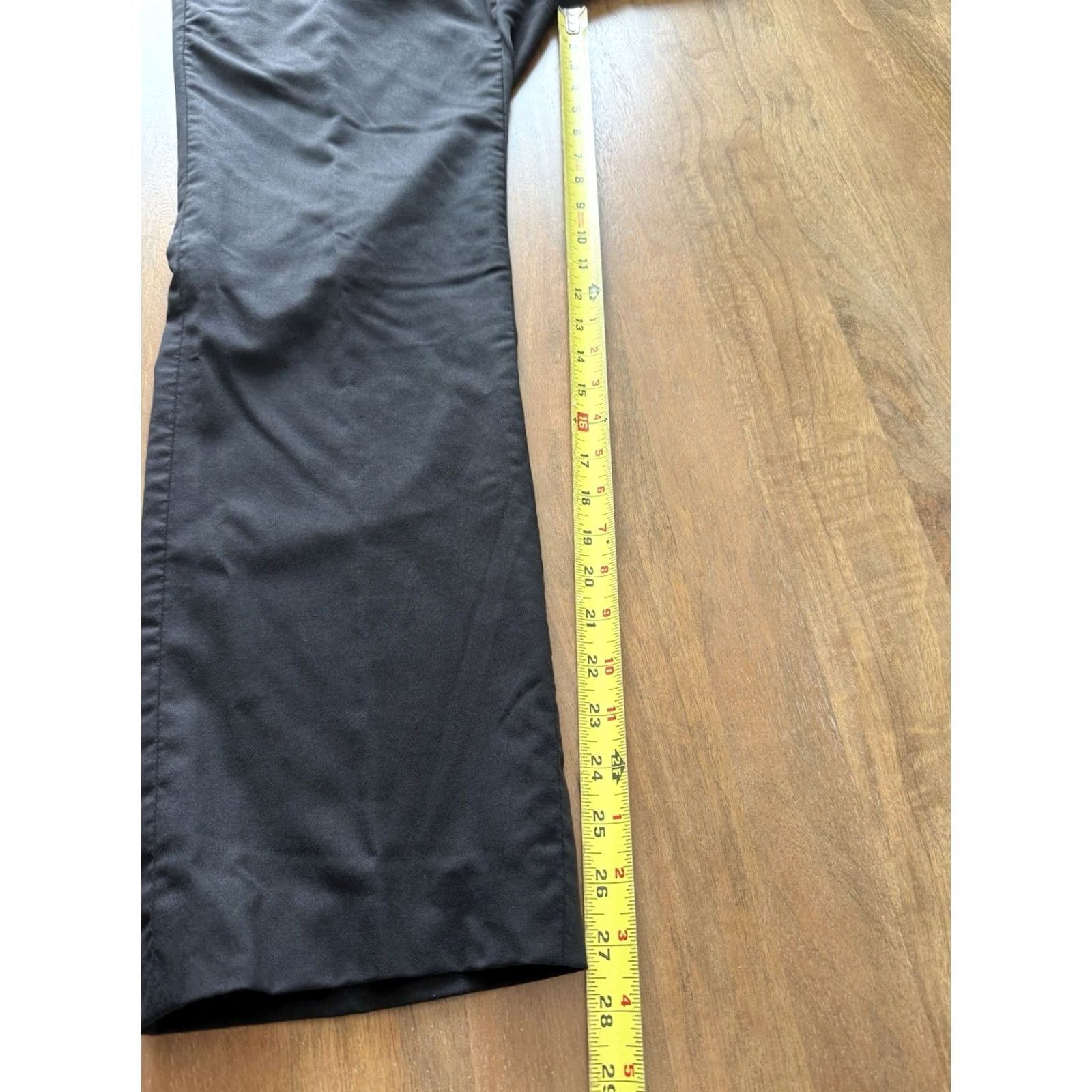 Vintage Paul La Fontaine Black Dress Pants Mens Size 32 Slim Wool Trousers 34x27.5 Flat Front Front Pockets Dress Pants Mens Black Wool Trousers Size US 32 / EU 48 - 6 Thumbnail