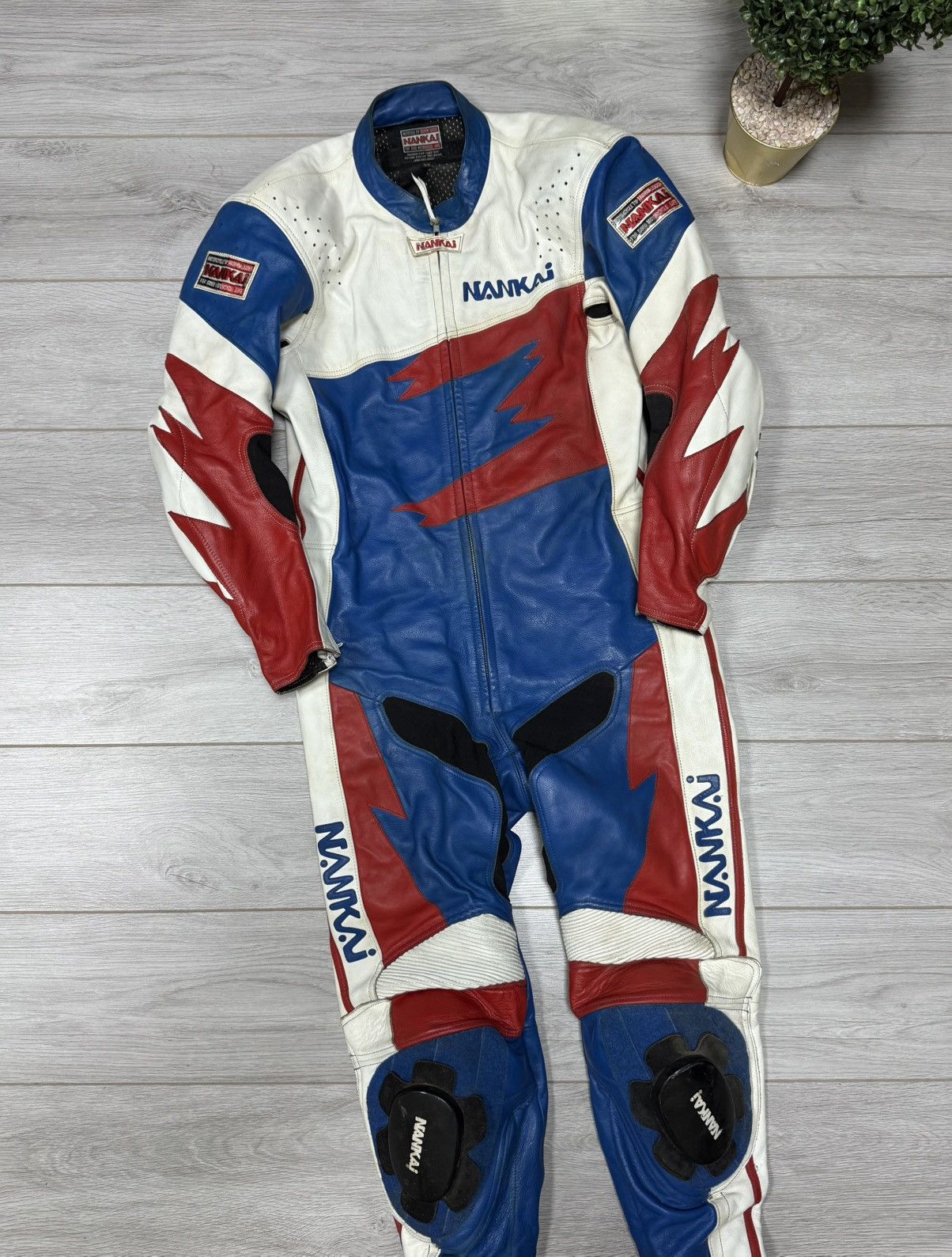 NANKAI Japan Leather suit overall MOTO protection