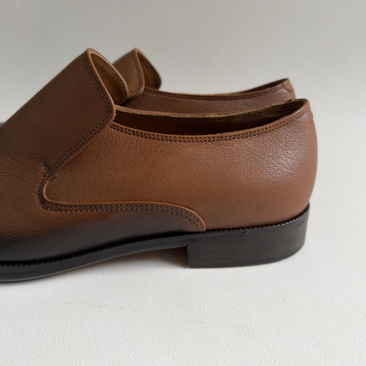 Dries Van Noten Brown ‘Burnished Toes’ Leather Loafers Size US 11 / EU 44 - 8 Thumbnail