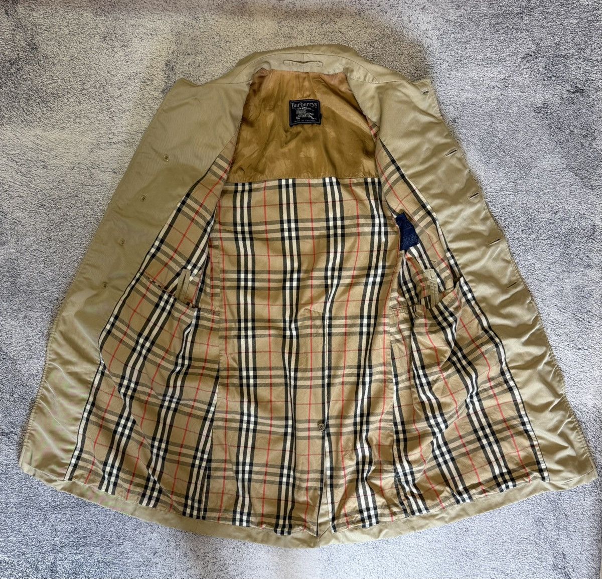 Burberry Burberrys Men Vintage Beige Trench Coat Nova Check Size US S / EU 44-46 / 1 - 2 Thumbnail