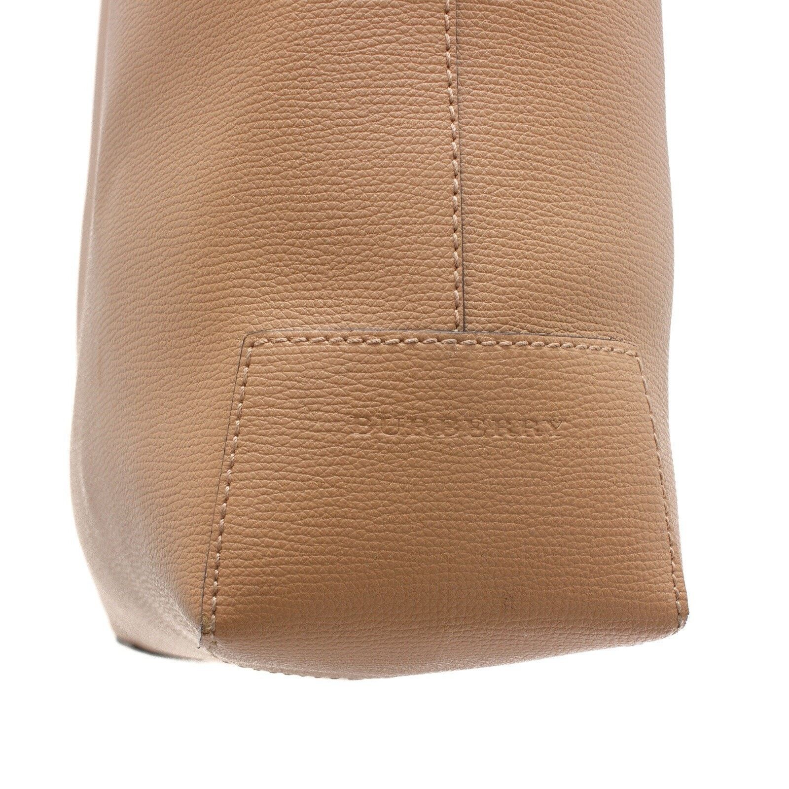 Burberry 1.8k$ Burberry Camel XL Leather Haymarket Check Tote Bag Size ONE SIZE - 7 Thumbnail