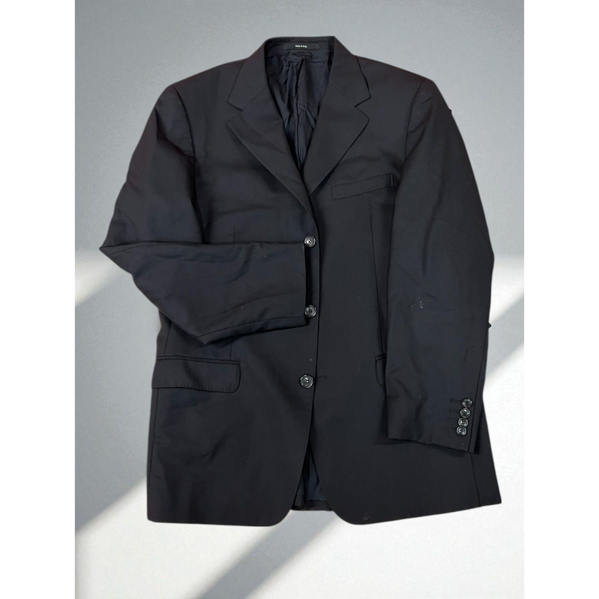 Gucci Gucci Mens Black Two-Button Blazer Jacket Made In Italy Size Size 50R - 1 Thumbnail