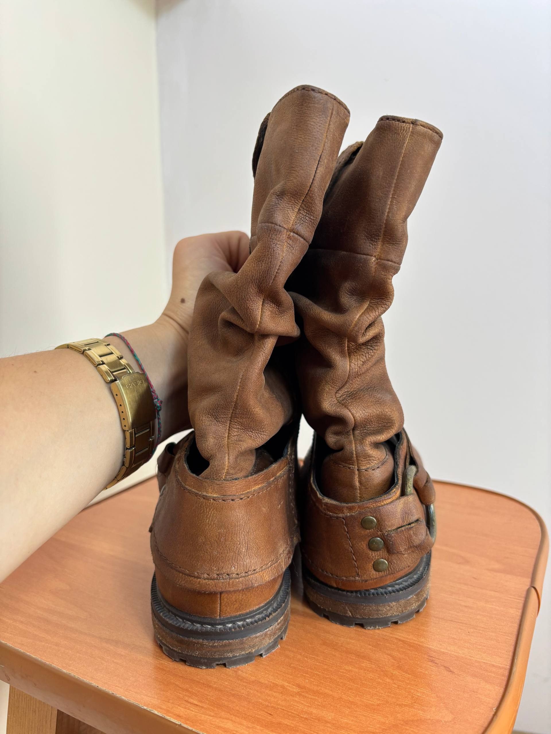 A.S.98 AS 98 Airstep style Fade Leather Ankle High Boots Size US 7 / IT 37 - 8 Thumbnail