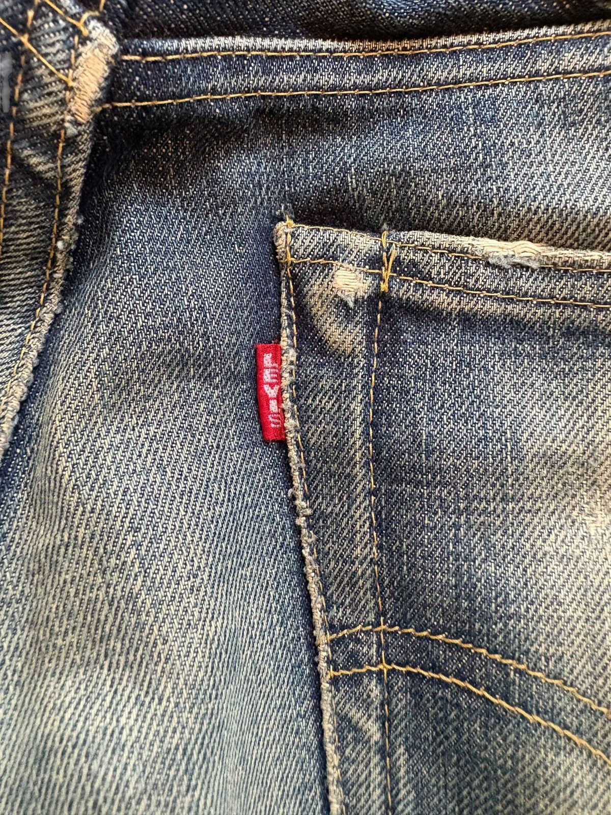Levi's Vintage 80s Levis 702 XX Big E Selvedge Buckled Baggy Jeans Size US 32 / EU 48 - 12 Thumbnail