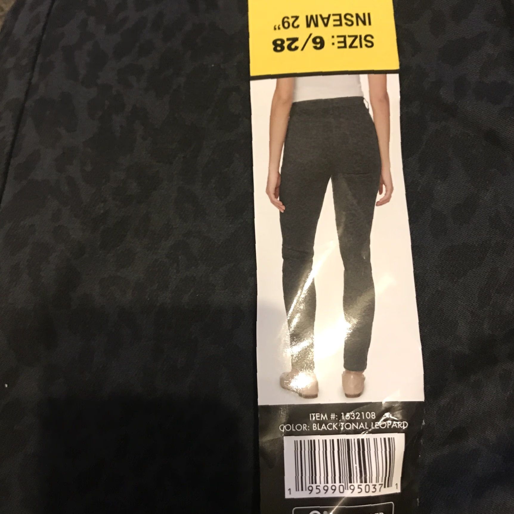 Vintage Buffalo Hanna Skinny Soft Stretch Pants Black Leopard Rise Sz 6/28 Womens Stretch Casual Pants Skinny Denim Size 28" / US 6 / IT 42 - 4 Thumbnail