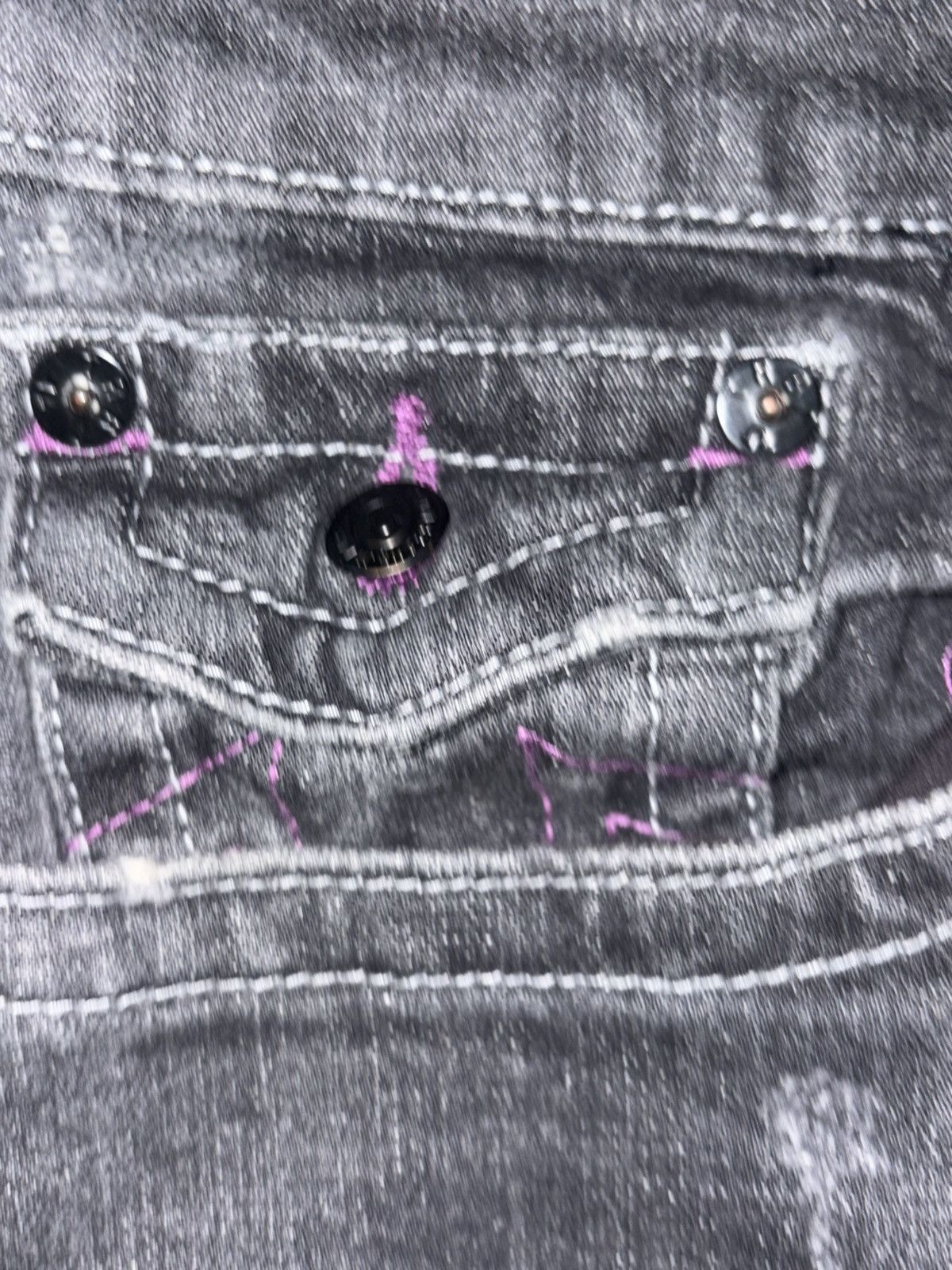 True Religion True Religion black and purple jeans Size US 33 - 4 Thumbnail