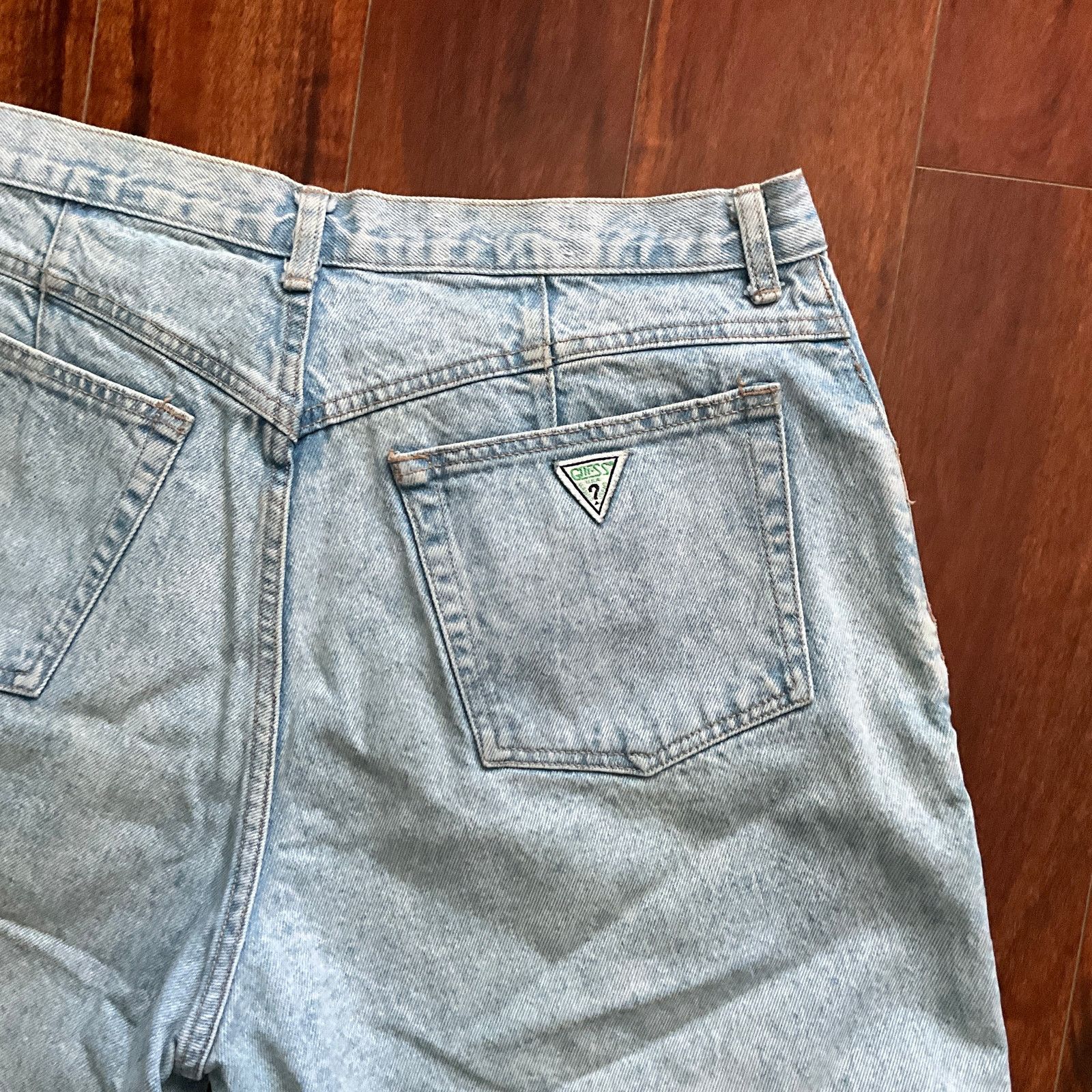 Guess VTG GUESS Jeans Denim Cuffed Shorts 90s 36” Labeled 38 Size US 33 - 4 Thumbnail