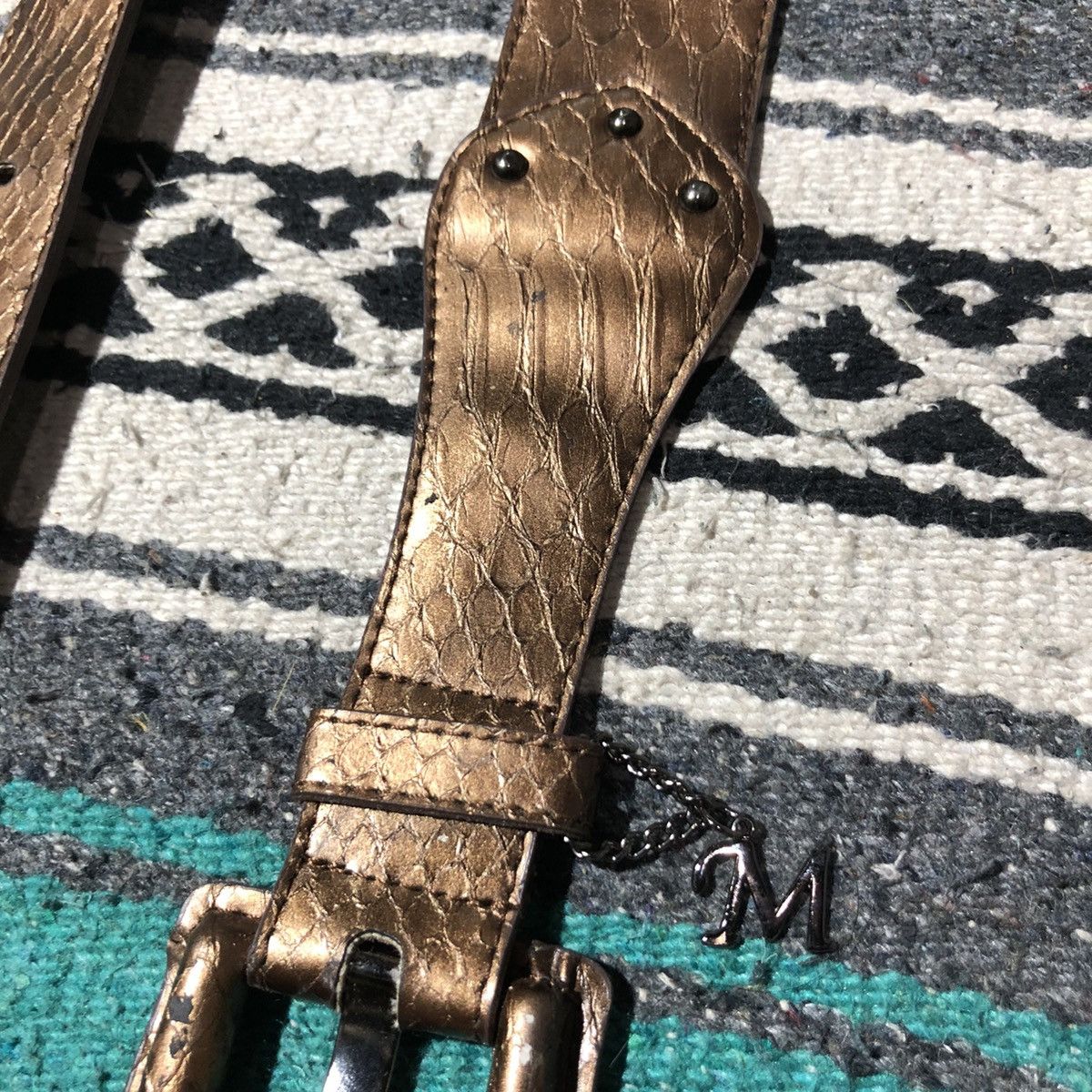 If Six Was Nine Mojo S. Phine Gold Snake Skin Belts Size ONE SIZE - 4 Thumbnail