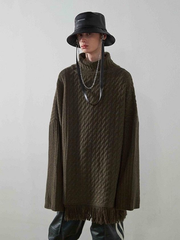 TRUNKPROJECT Trunk Project Cable Fringe Knit Sweater Size US L / EU 52-54 / 3 - 3 Thumbnail