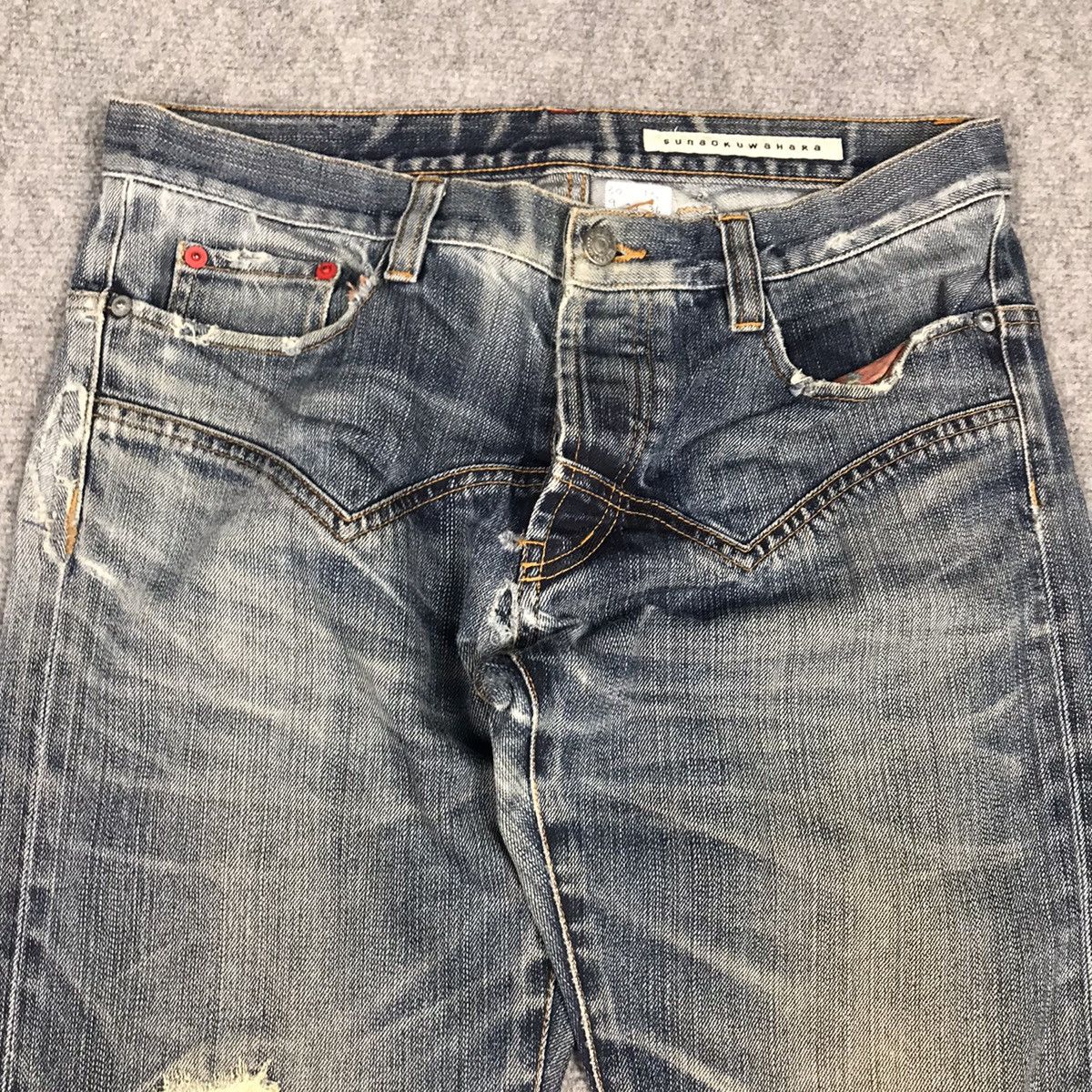 Issey Miyake SUNAO KUWAHARA ISSEY MIYAKE DISTRESSED DENIM PANTS Size 30" / US 8 / IT 44 - 7 Thumbnail