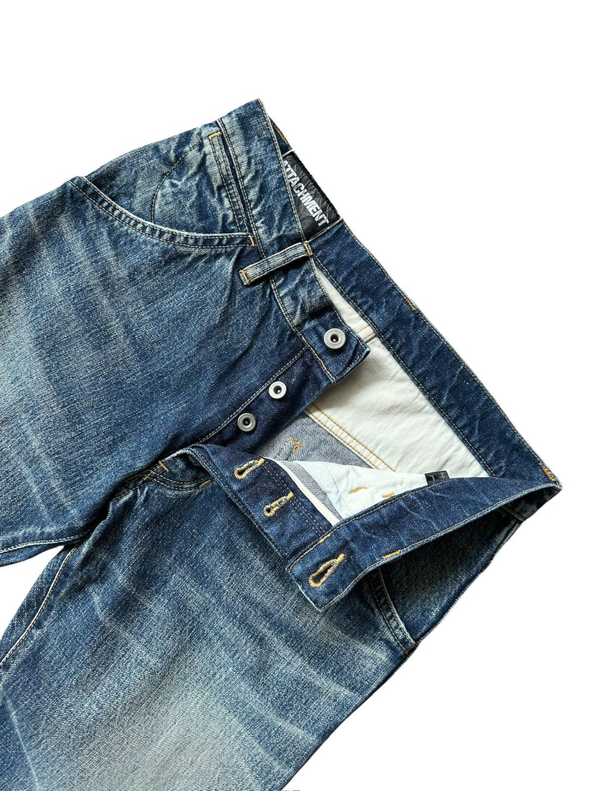 Kazuyuki Kumagai Attachment 00's Attachment stonewash denim jeans Size US 30 / EU 46 - 6 Thumbnail