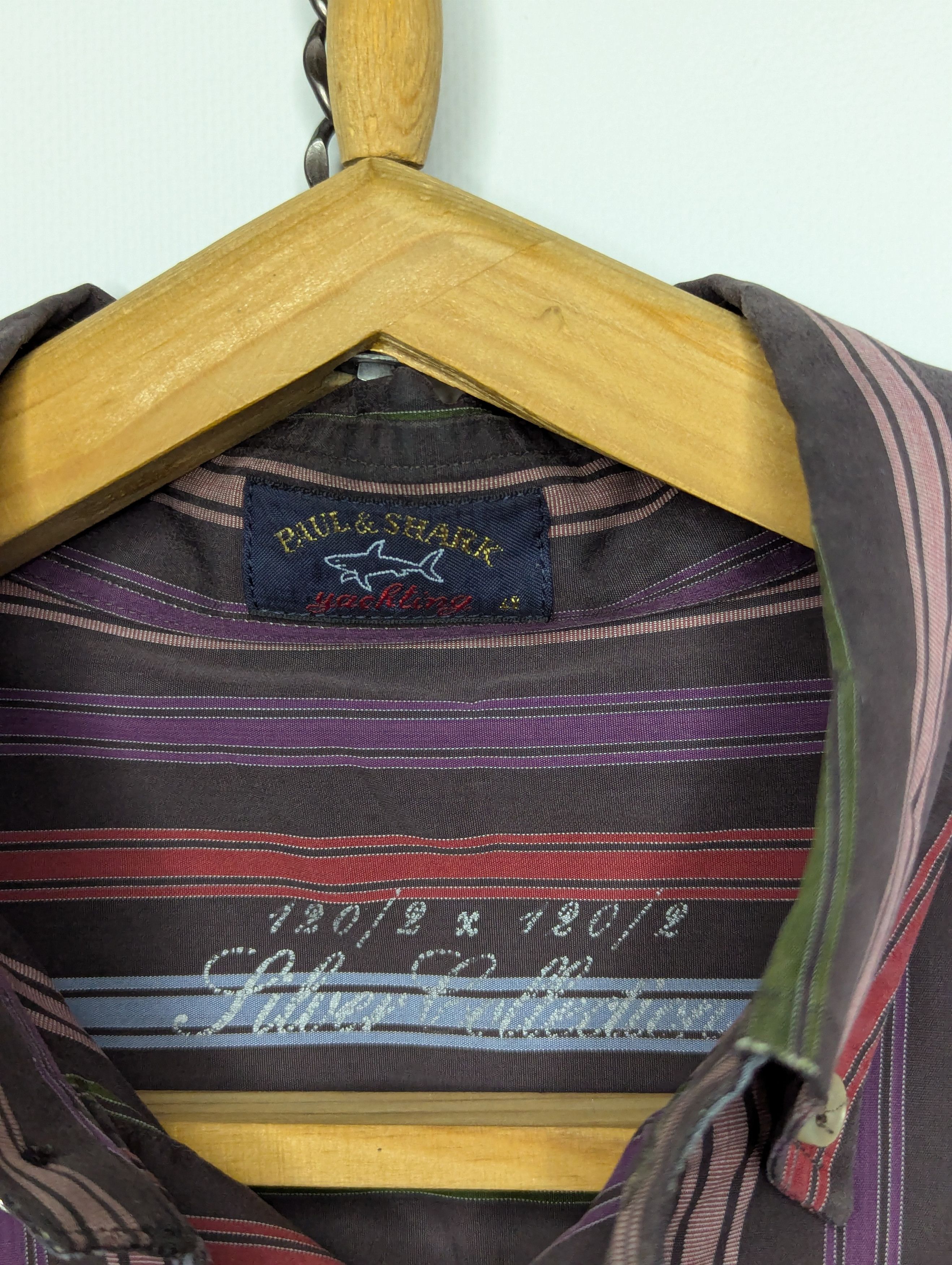 Paul & Shark × Vintage Paul & Shark Silver Collection Vintage Striped Shirt Size 40 Size US M / EU 48-50 / 2 - 6 Thumbnail