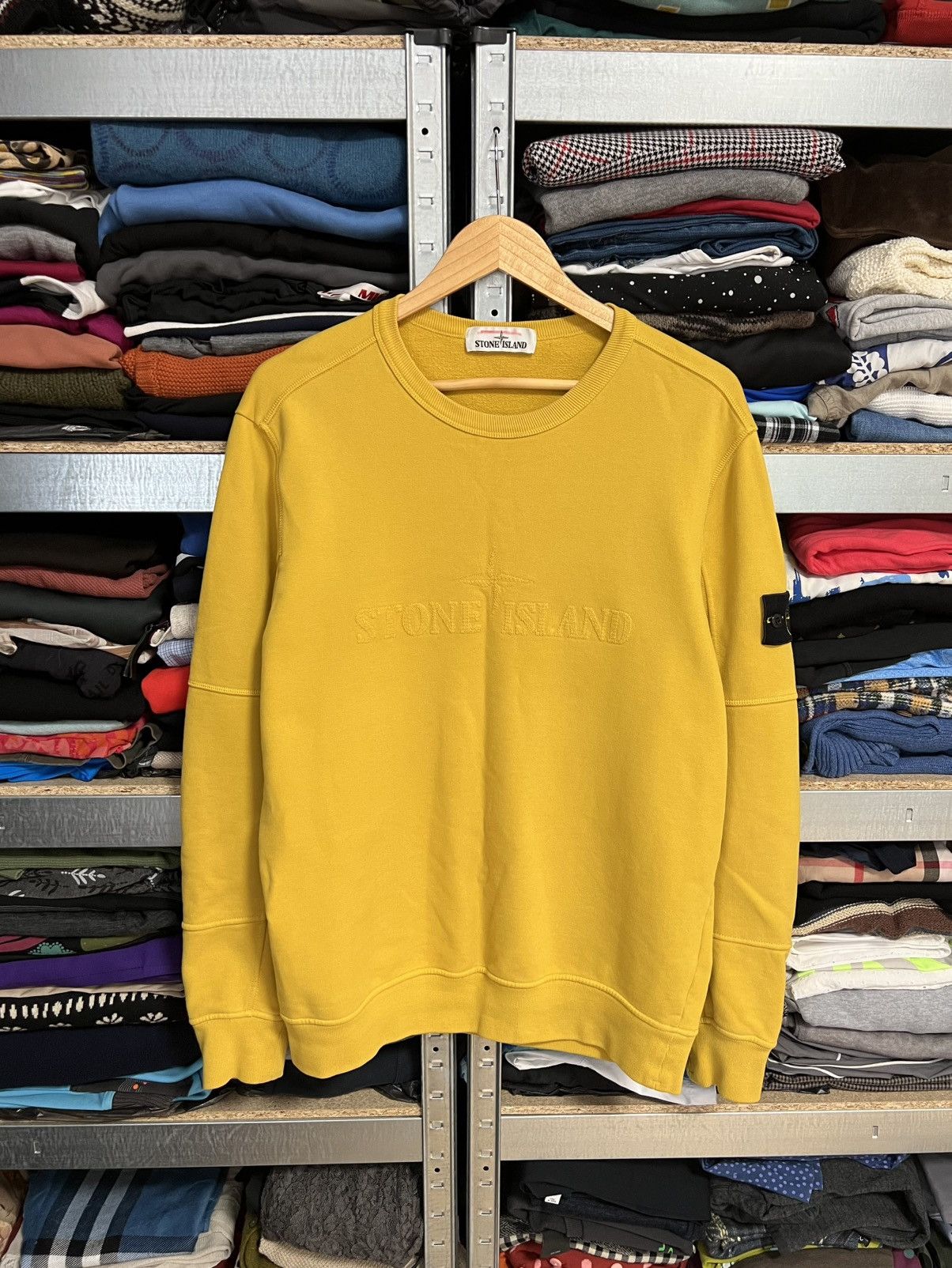 Stone Island Men’s Stone Island Crewneck Yellow Sweatshirt Casual Size L Size US L / EU 52-54 / 3 - 1 Thumbnail