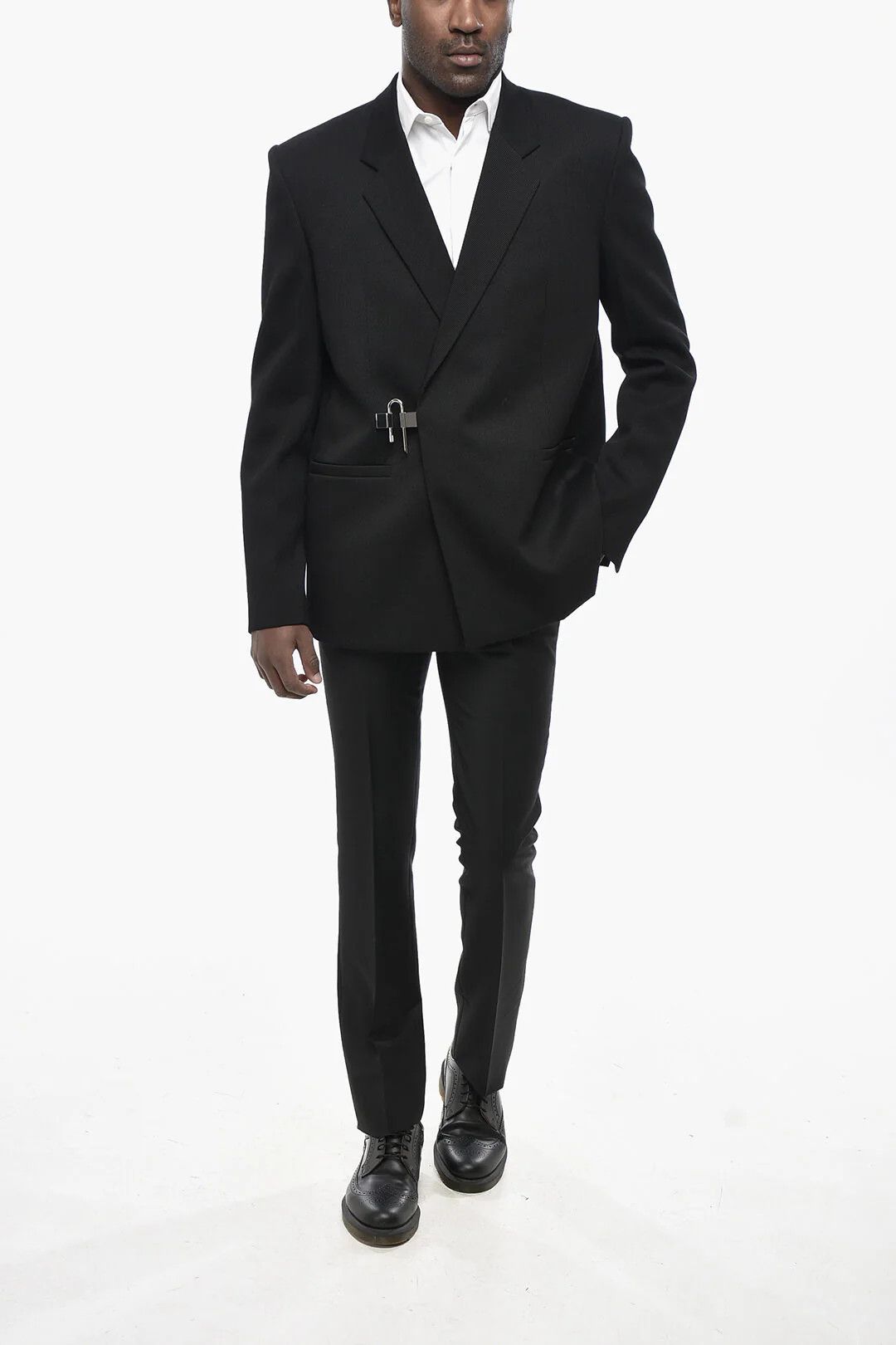 Givenchy og1mm0326 Wool-Twill Double-Breasted Blazer in Black Size US M / EU 48-50 / 2 - 4 Thumbnail
