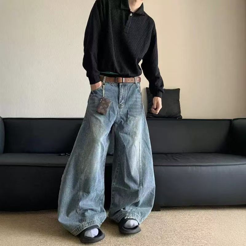 Vintage American Vintage Washed Loose-Fit Curved-Leg Jeans Size US 32 / EU 48 - 2 Thumbnail