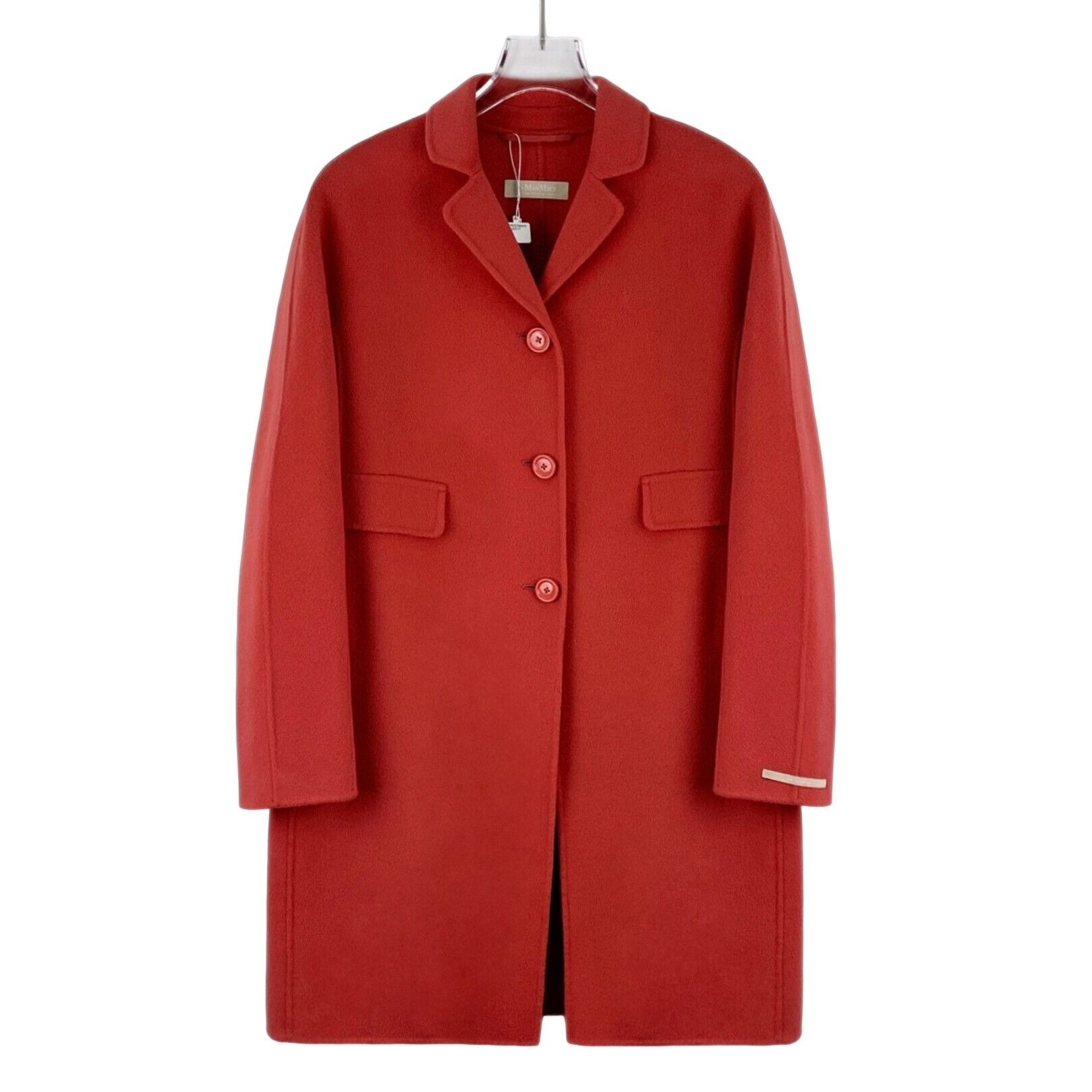 Max Mara 'S MaxMara Red Virgin Wool Coat IT 40 Size S / US 4 / IT 40 - 1 Thumbnail