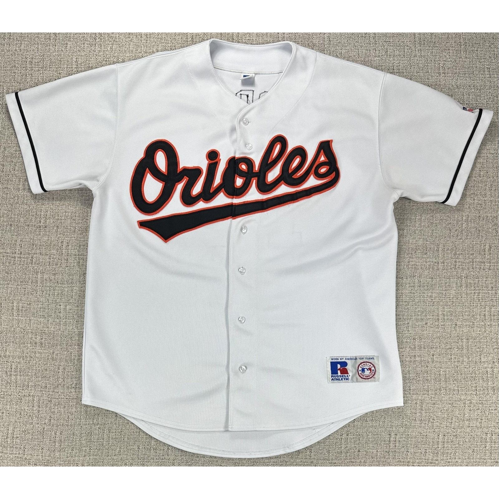 Baltimore Orioles Jersey Sz M Javy Lopez 18 Russell Athletic
