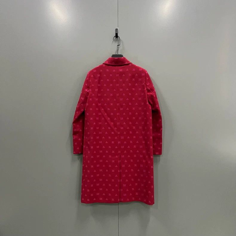 Max Mara Max Mara Red logo jacquard trench coat Size M / US 6-8 / IT 42-44 - 2 Thumbnail