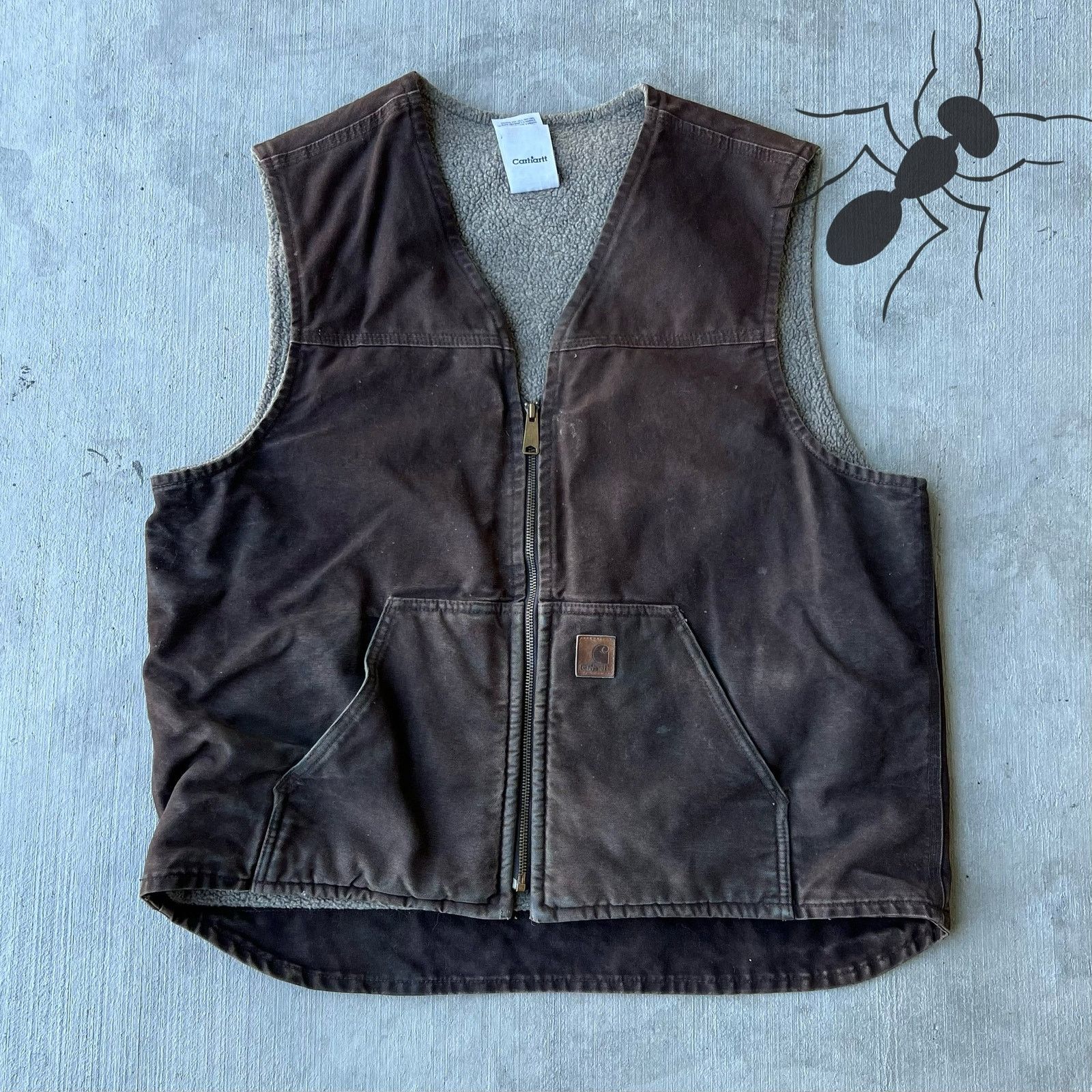 Carhartt × Vintage Carhartt V26 DKB faded brown work wear vest Size US XL / EU 56 / 4 - 1 Thumbnail