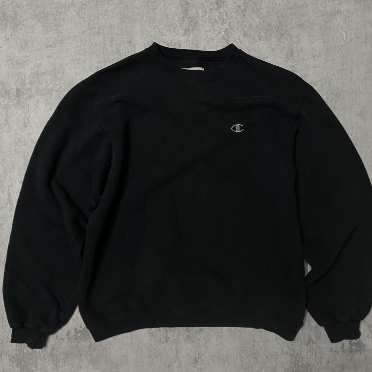 Champion Black Champion crewneck sweatshirt with embroidered logo Size US M / EU 48-50 / 2 - 1 Thumbnail