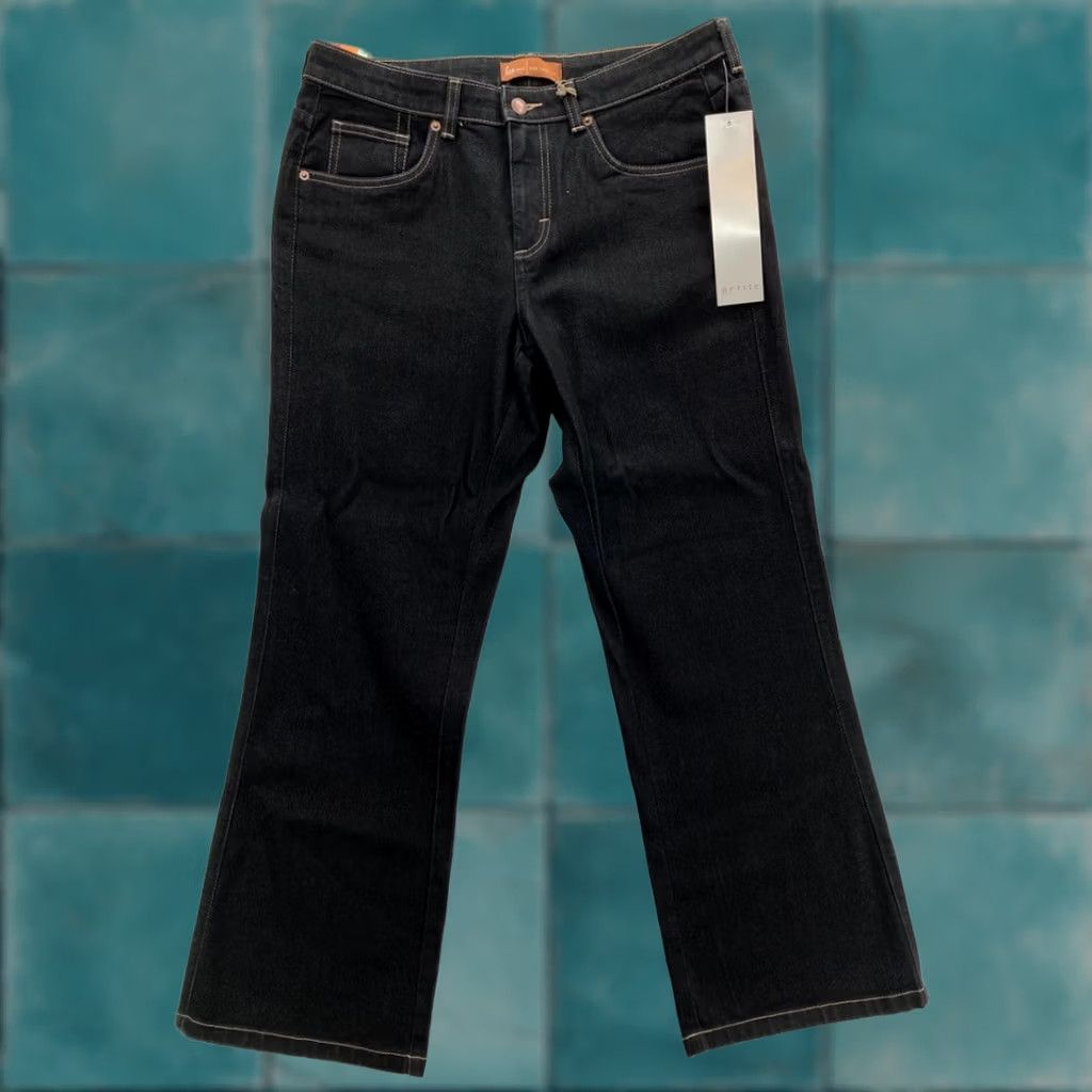 Lee Lee One True Fit Jeans Women's 11/12P Petite Bootcut Stretch Dark Wash Blue denim jean Size 32" / US 10 / IT 46 - 1 Thumbnail