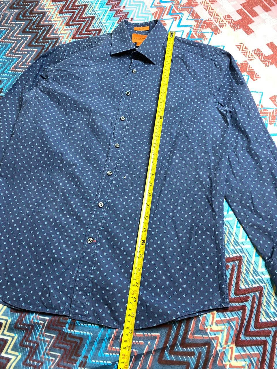 Simon Carter × Vintage Simon Carter Cotton Long Sleeve Shirt Print Size US L / EU 52-54 / 3 - 14 Thumbnail