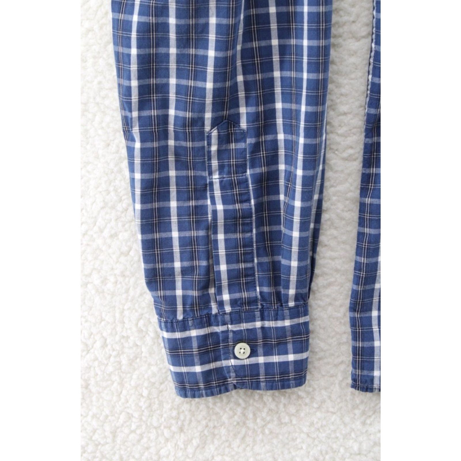 Abercrombie & Fitch VINTAGE Abercrombie & Fitch Muscle Fit Shirt Men Large Blue Plaid Button-Up Casual Streetwear 90s Mens Size US L / EU 52-54 / 3 - 3 Thumbnail