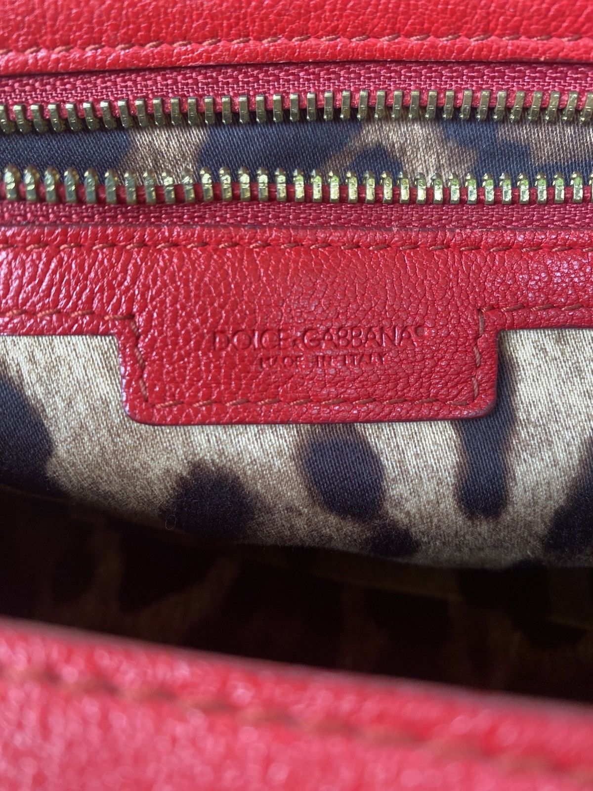 Dolce & Gabbana Dolce And Gabbana D&G Red Leather Padlock Top Handle Bag Size ONE SIZE - 9 Thumbnail